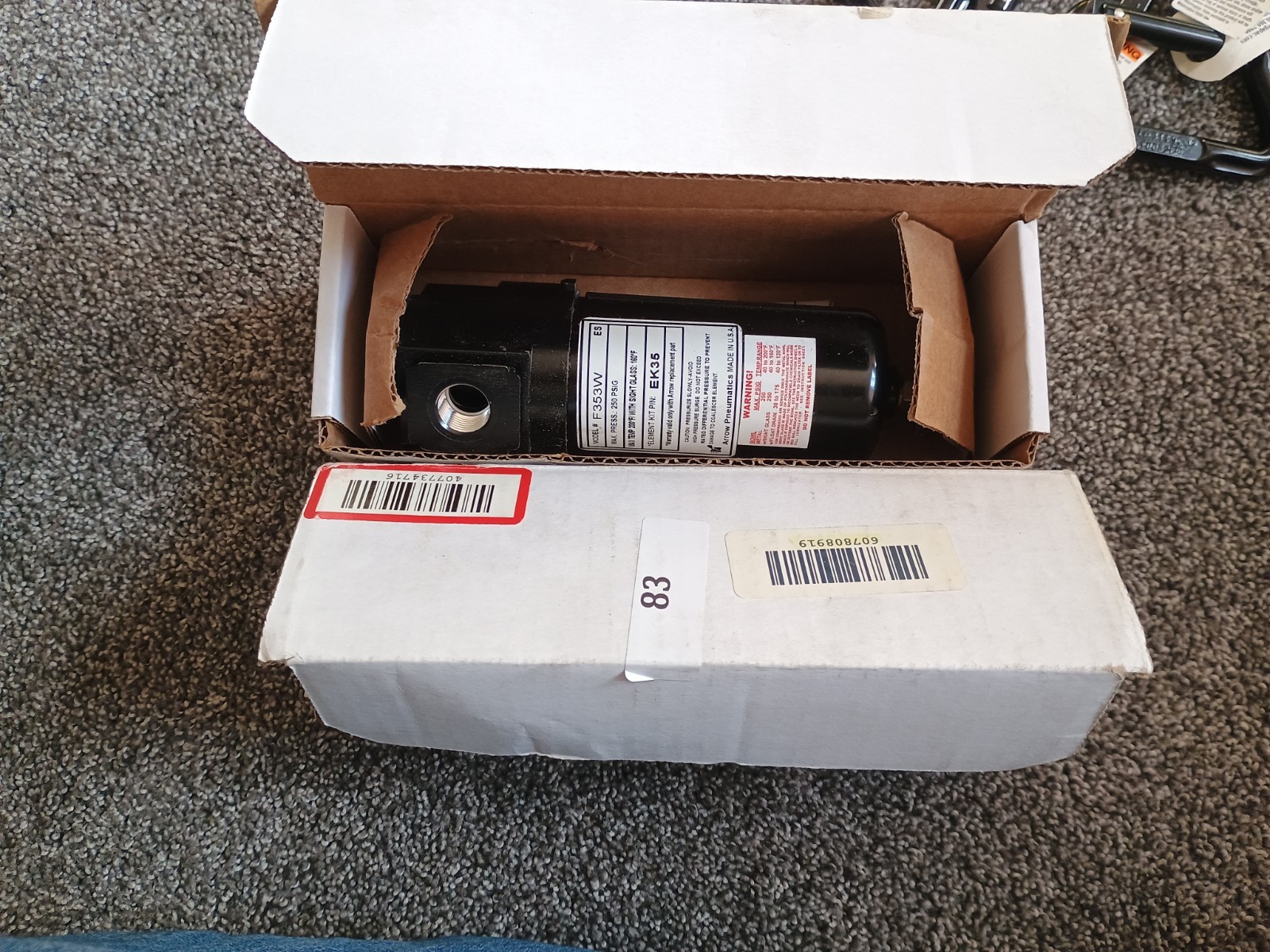 Arrow Pneumatics Oil Removing Coalescing Filter 1/2″ NPT, F554W Lot Of 2 New