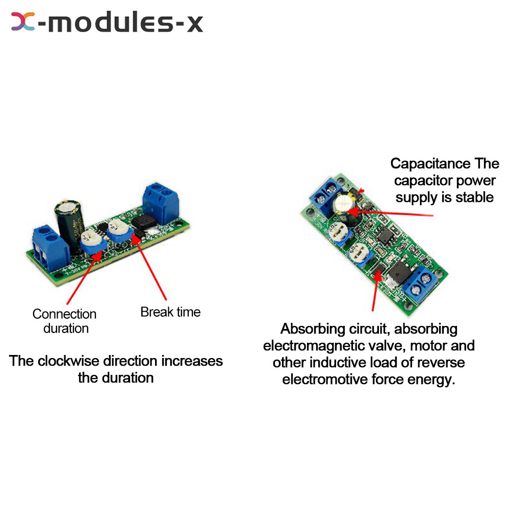 DC7-30V MOS Adjustable Cycle Timer Delay On/Off Switch Power Supply Relay Module
