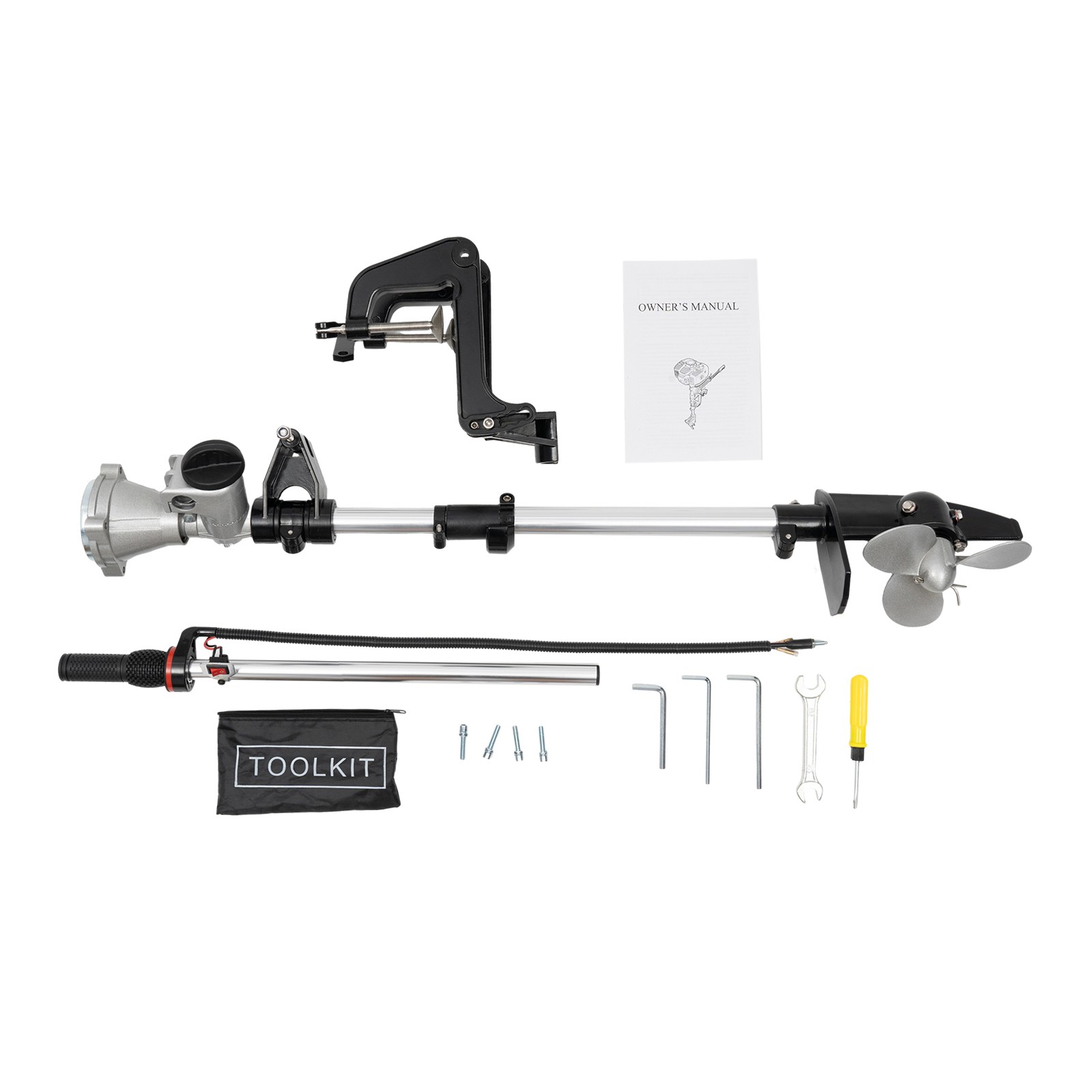 HANGKAI 4HP 4Stroke Heavy Duty Outboard Motor Boat Engine W/Air Cooling System