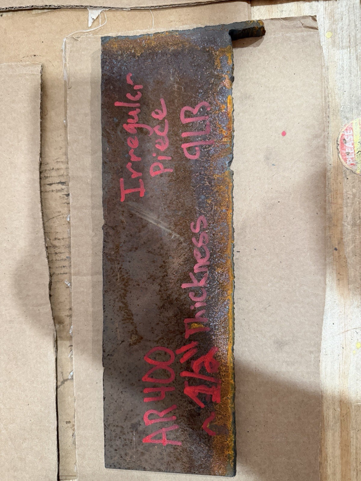 Irregular Piece of Abrasive Resistant Steel Plate – AR400 – 1/2” Thickness