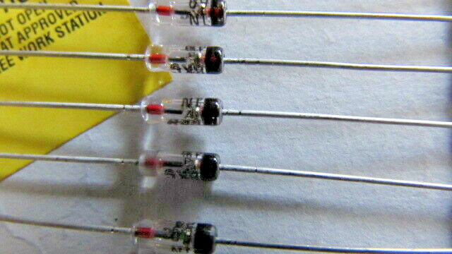 1N695 BKC Intl Gold Bonded Germanium Glass Diodes 20V 500mA (5pcs) Ships NOW USA