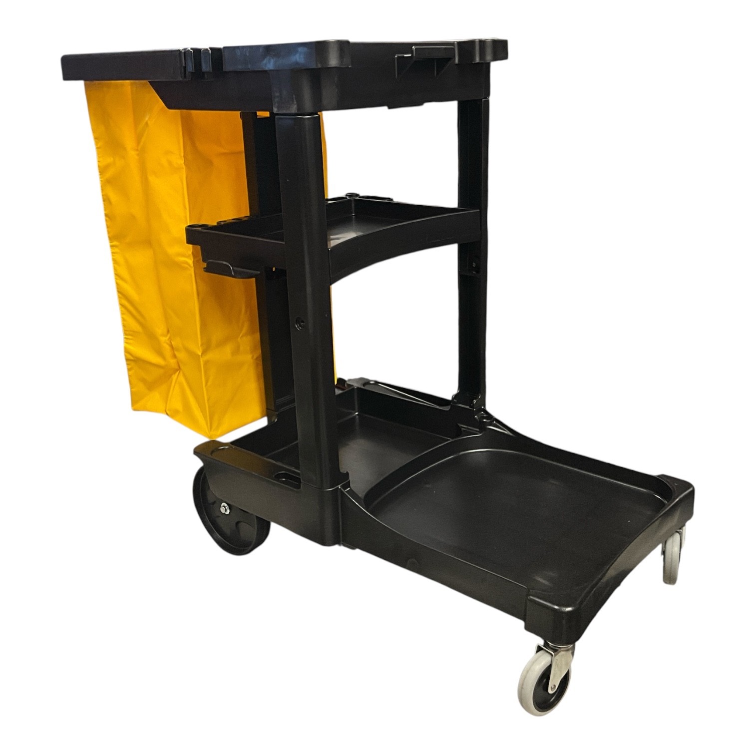 Rubbermaid FG617388BLA Commercial Janitorial Cleaning Cart w/ Bag Open Box
