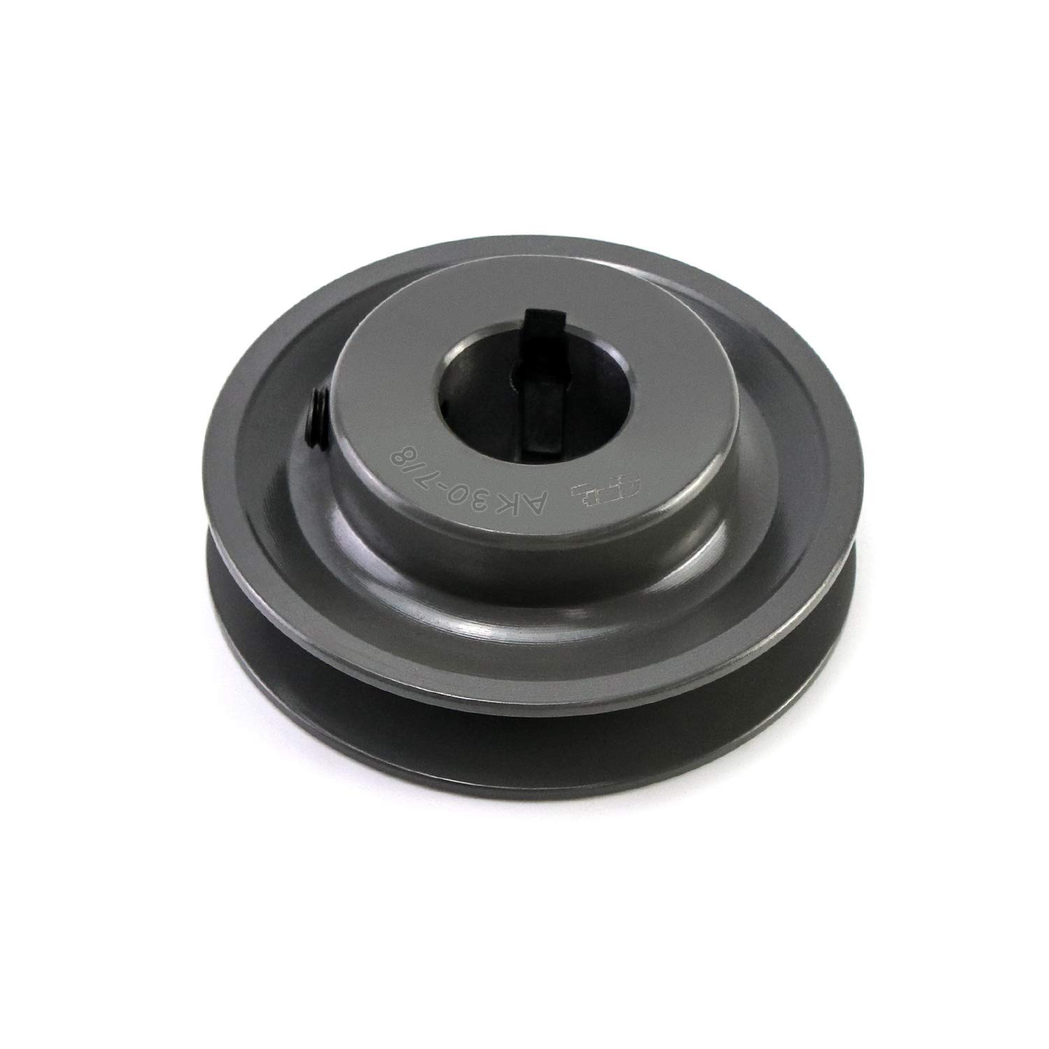 3.05” OD Single Groove V-Belt Web Sheave 7/8” Bore Cast Iron AK3078 Pulley Hubs.