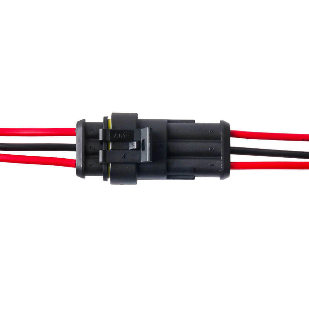 2 Sets Electrical Car 3-Pin 18AWG Wire Connector Male Female Plug Kit Waterproof