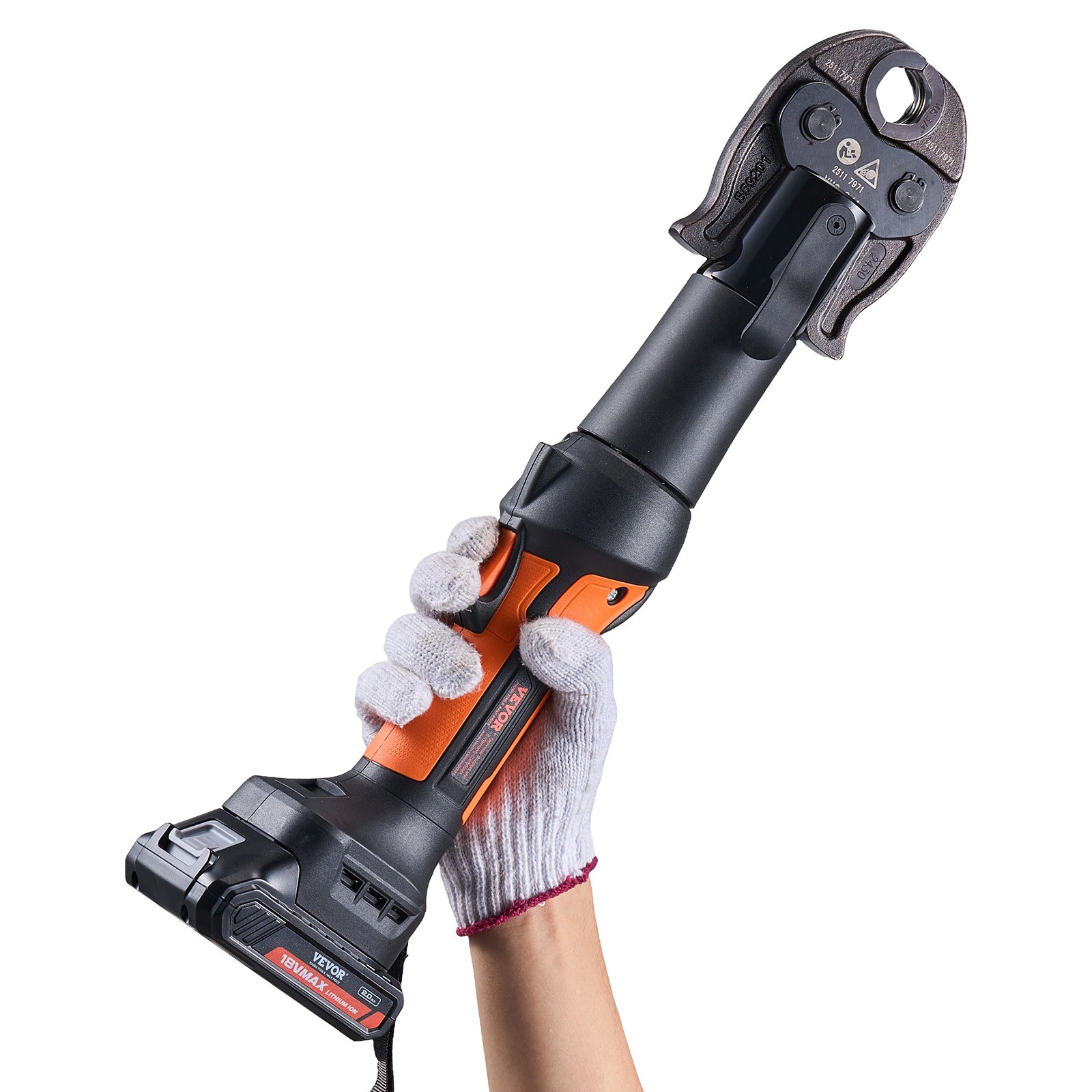 VEVOR Press Tool 18V Electric Pipe Crimping Tool for 1/2″ 3/4″ 1″ Copper Pipes
