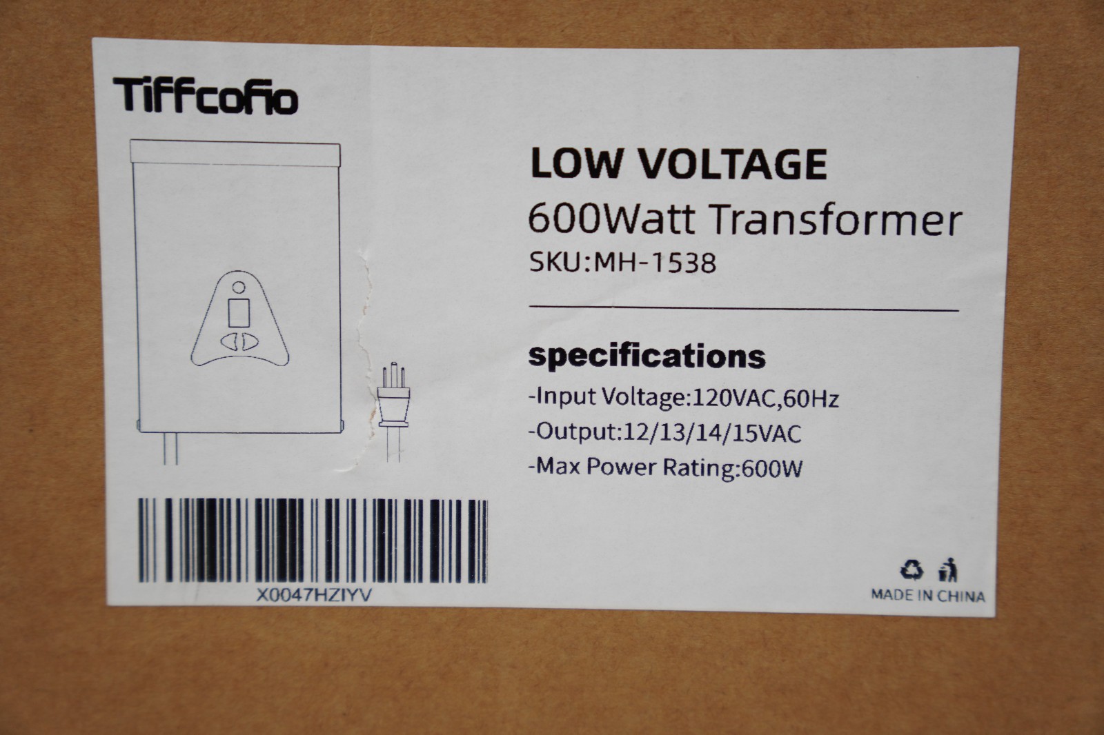TiFFCOFiO Low Voltage Landscape Transformer, 600W Outdoor Low Voltage T.former