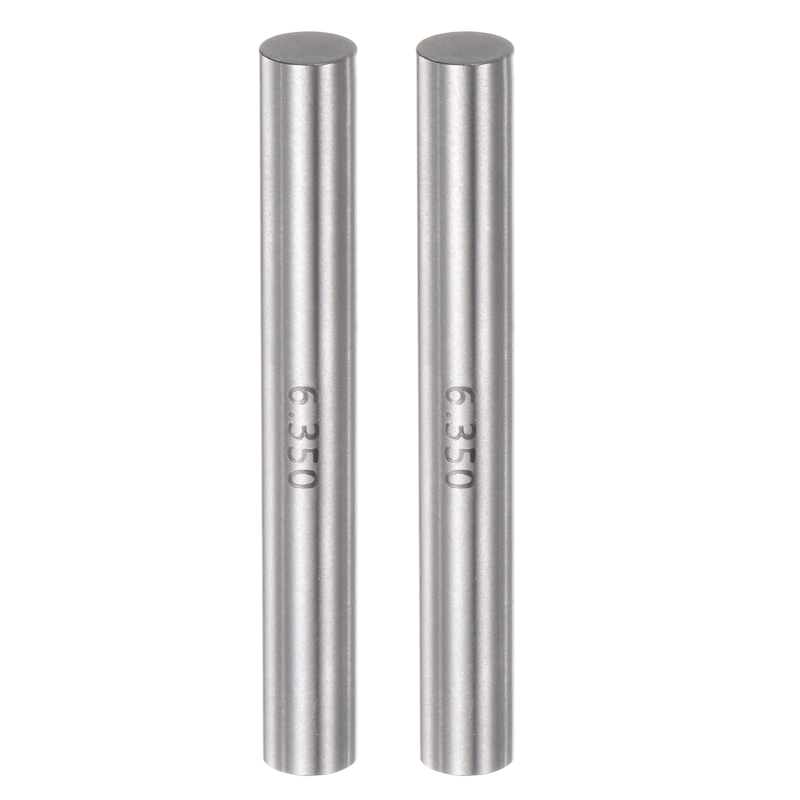 2pcs Go No-Go Plug Gage 6.35mm Gauge Dia Gcr15 Bearing Steel 0.001mm Precision