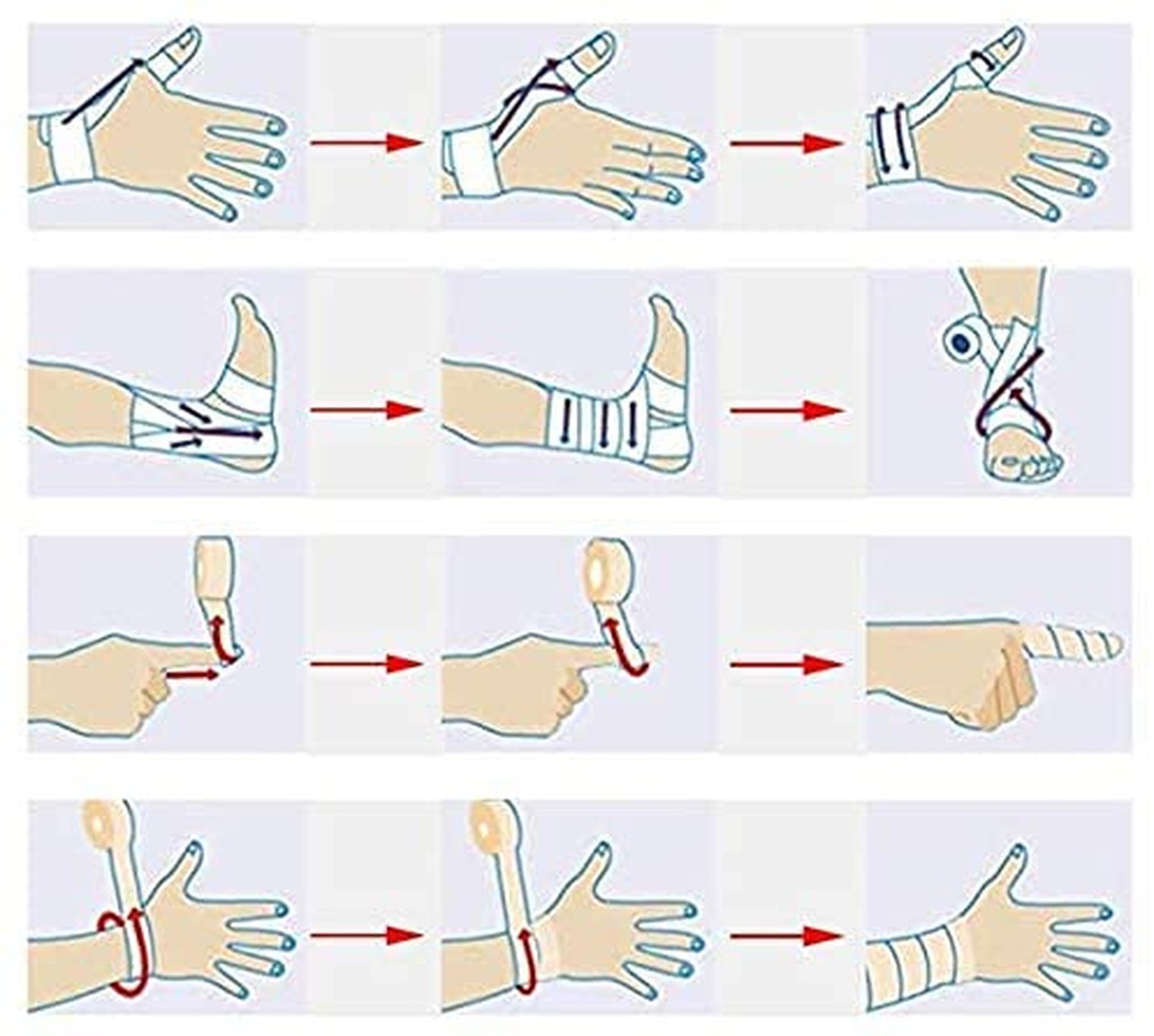 Bandage Wrap 8 Pack 2”x 5 Yards Self Adhesive Bandage Wrap Breathable Cohe