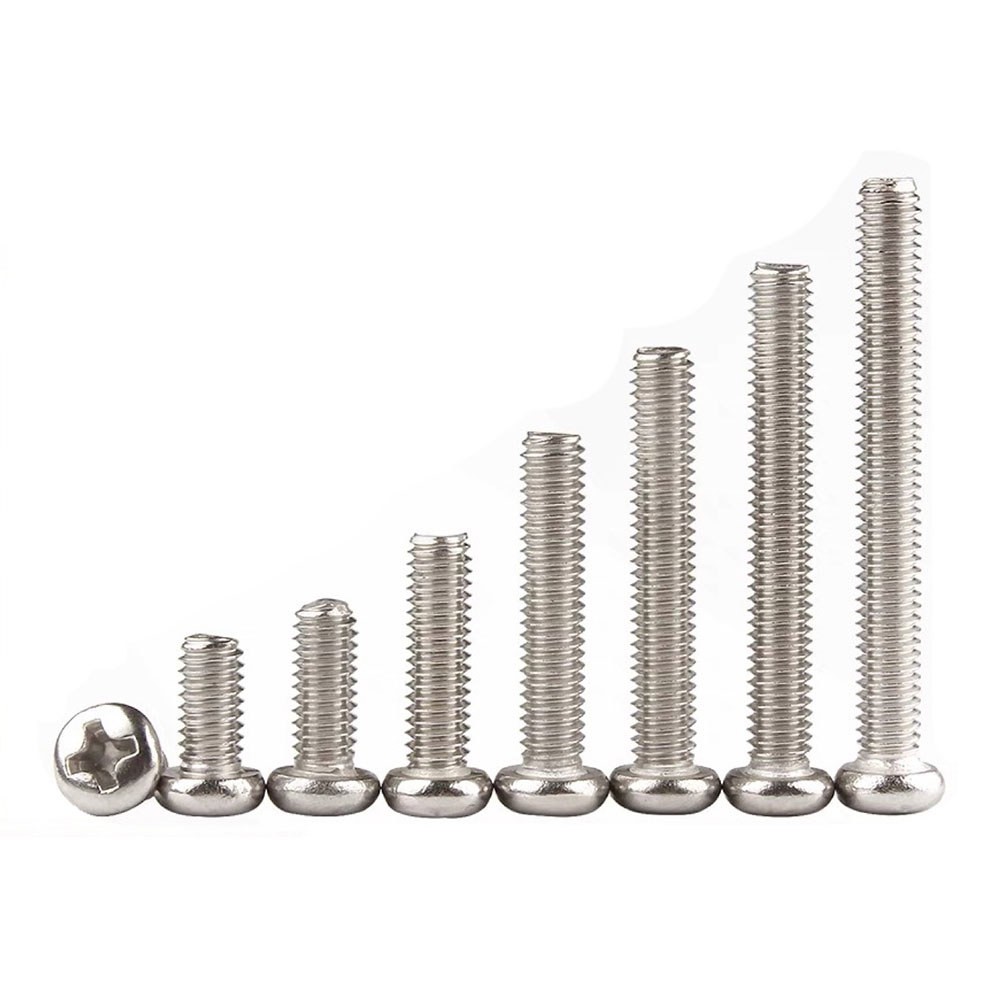 Phillips Pan Head Machine Screws M1.2 M1.4 M1.6 M2 M3 M4 Nickel Plated Screw