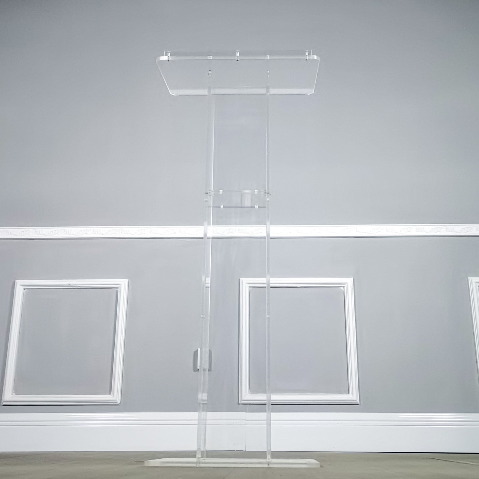 Assembled 18″W X 12″D X 42.5″H Acrylic Podium Plexiglass Church School Lectern