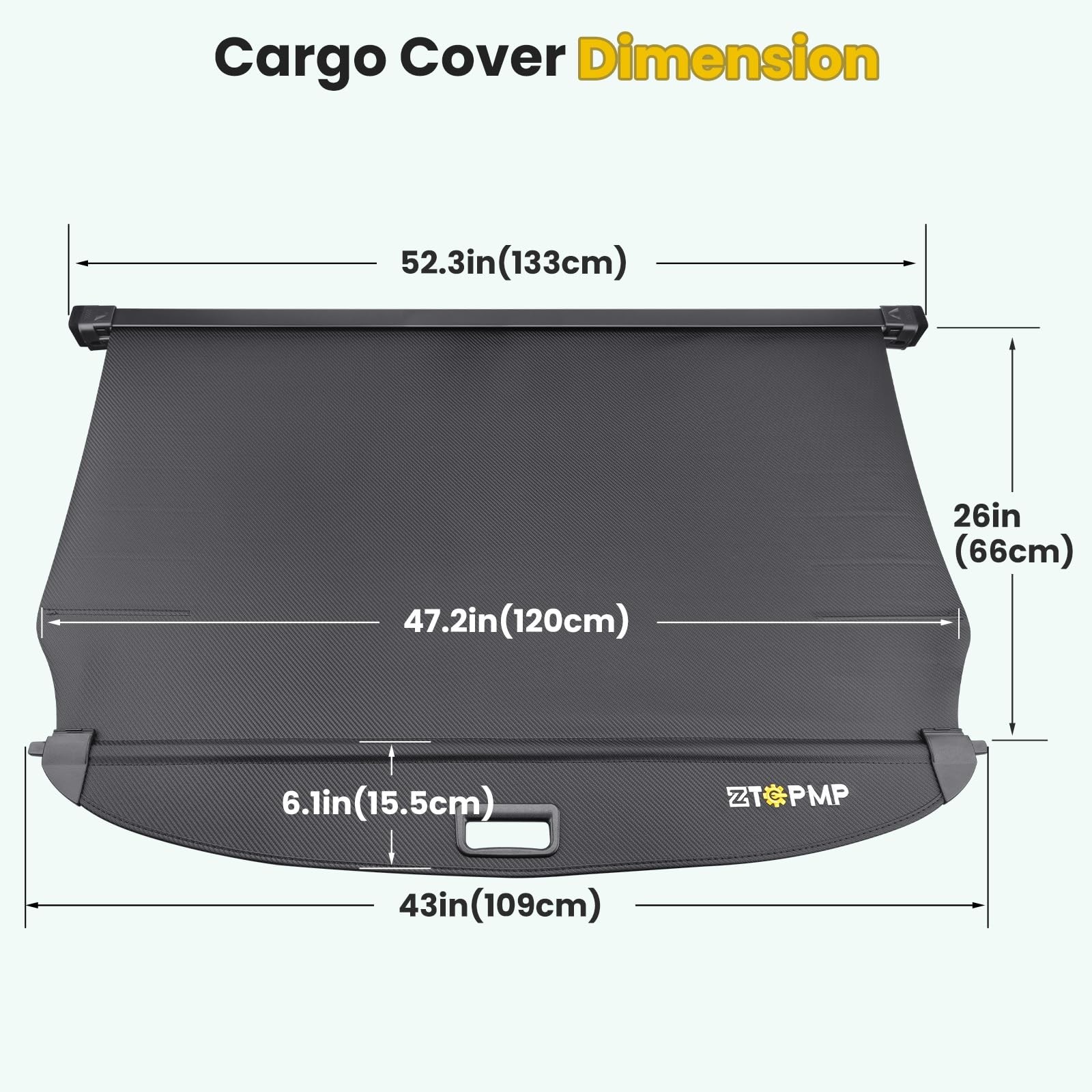 ZTGPMP Kia Sportage 23-26 Cargo Cover Carbon Fiber