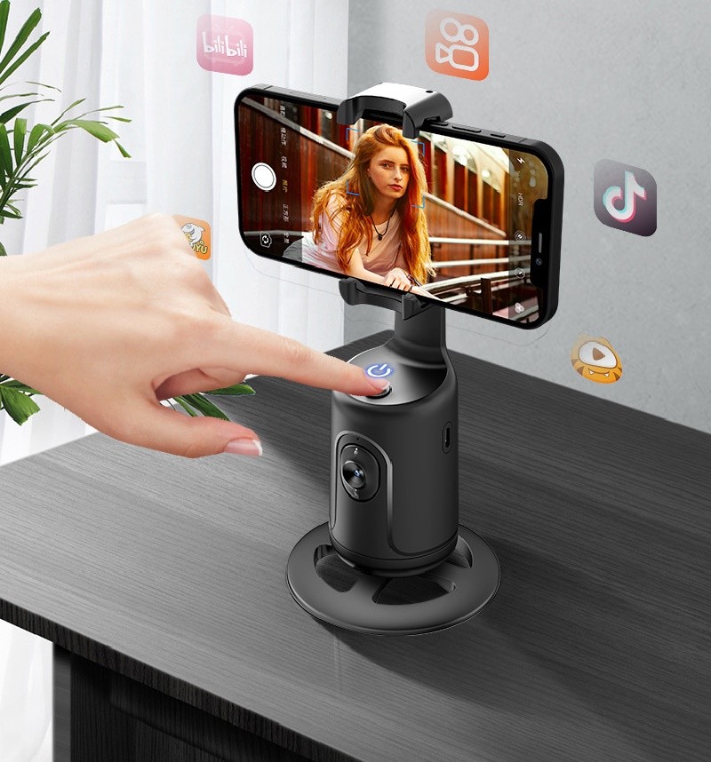 360 Auto Face Tracking Gimbal AI Smart Gimbal Face Tracking Auto Phone Holder Fo