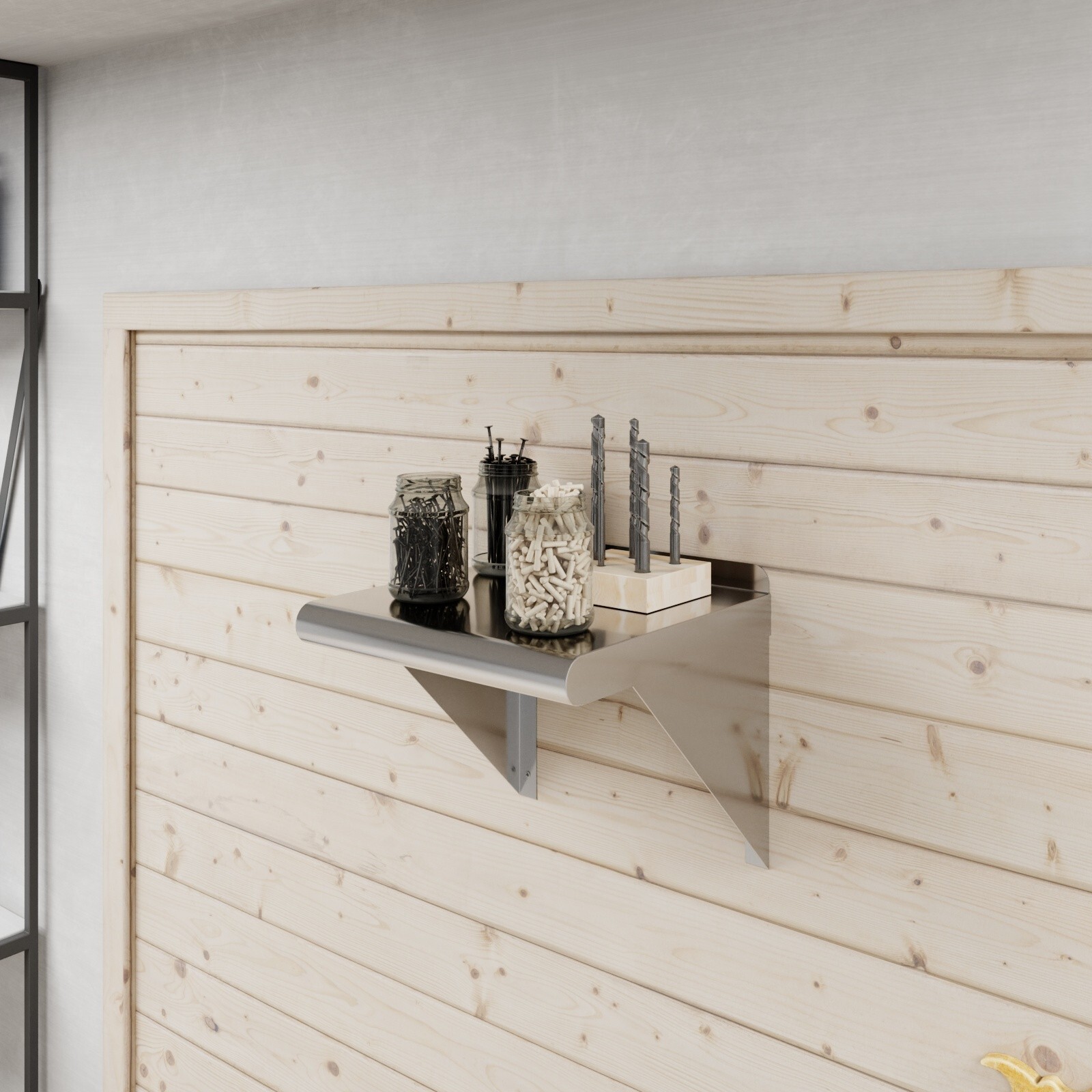 12 in. x 12 in. Stainless Steel Wall Shelf