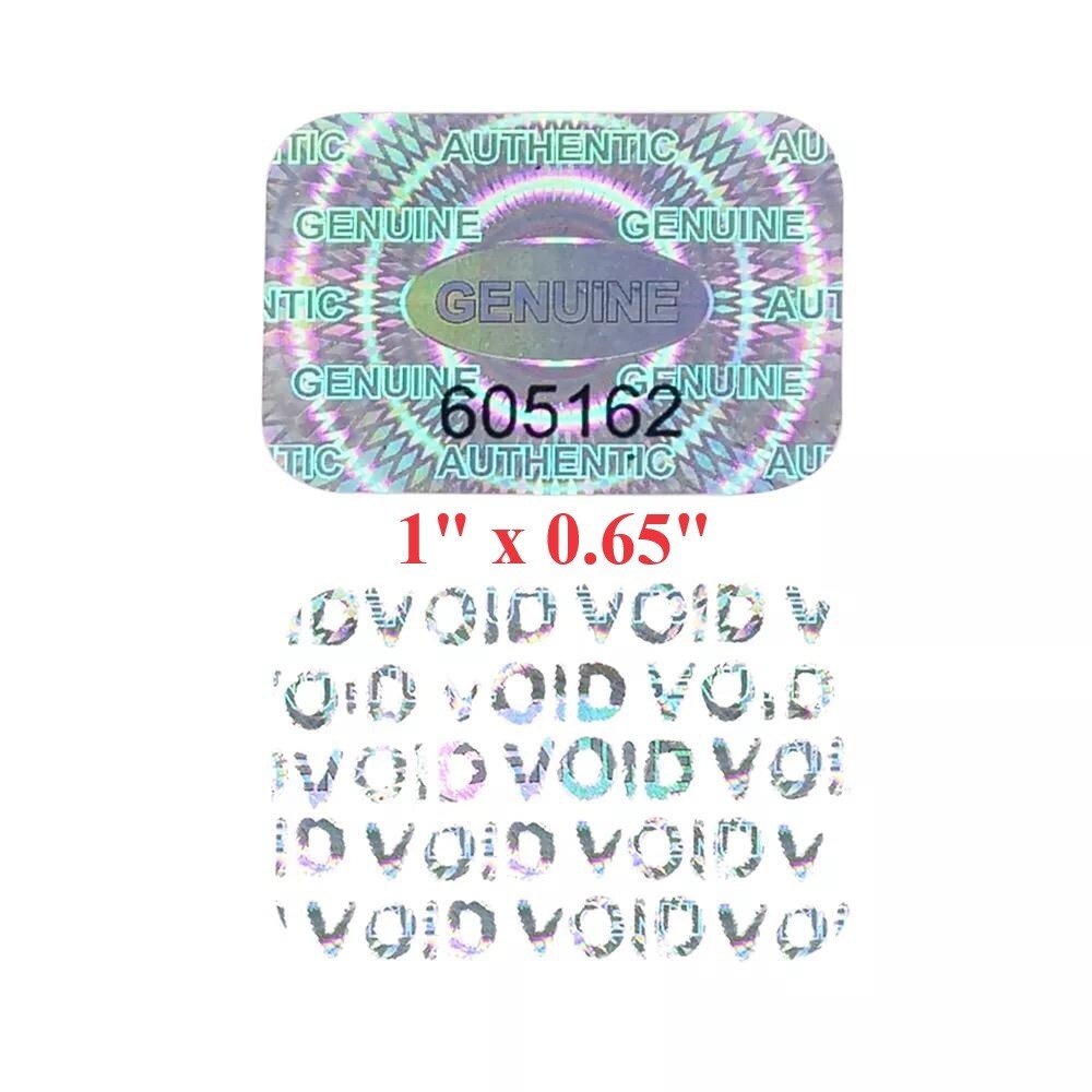 100 pcs HOLOGRAM TAMPER PROOF, WARRANTY VOID,SECURITY LABELS STICKERS SILVER