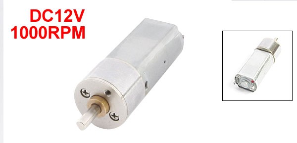 1000RPM Rotary Speed DC 12V High Torque 3mm Dia Shaft Magnetic Geared Motor