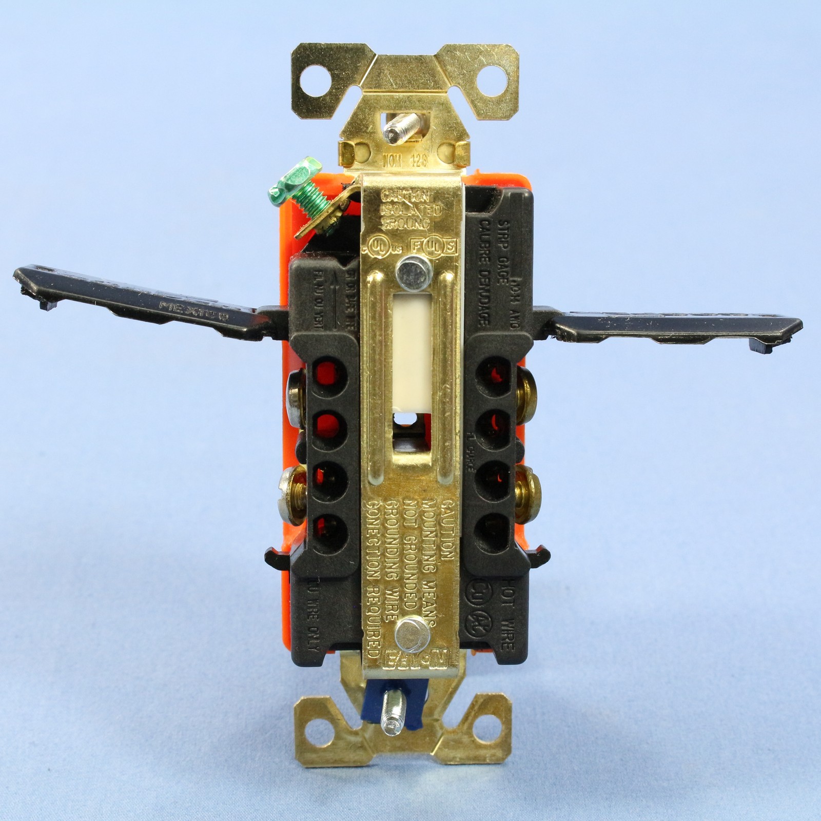 Cooper/Eaton Orange Isolated Ground Receptacle Outlet w/Wings 15A AHIG5262RN