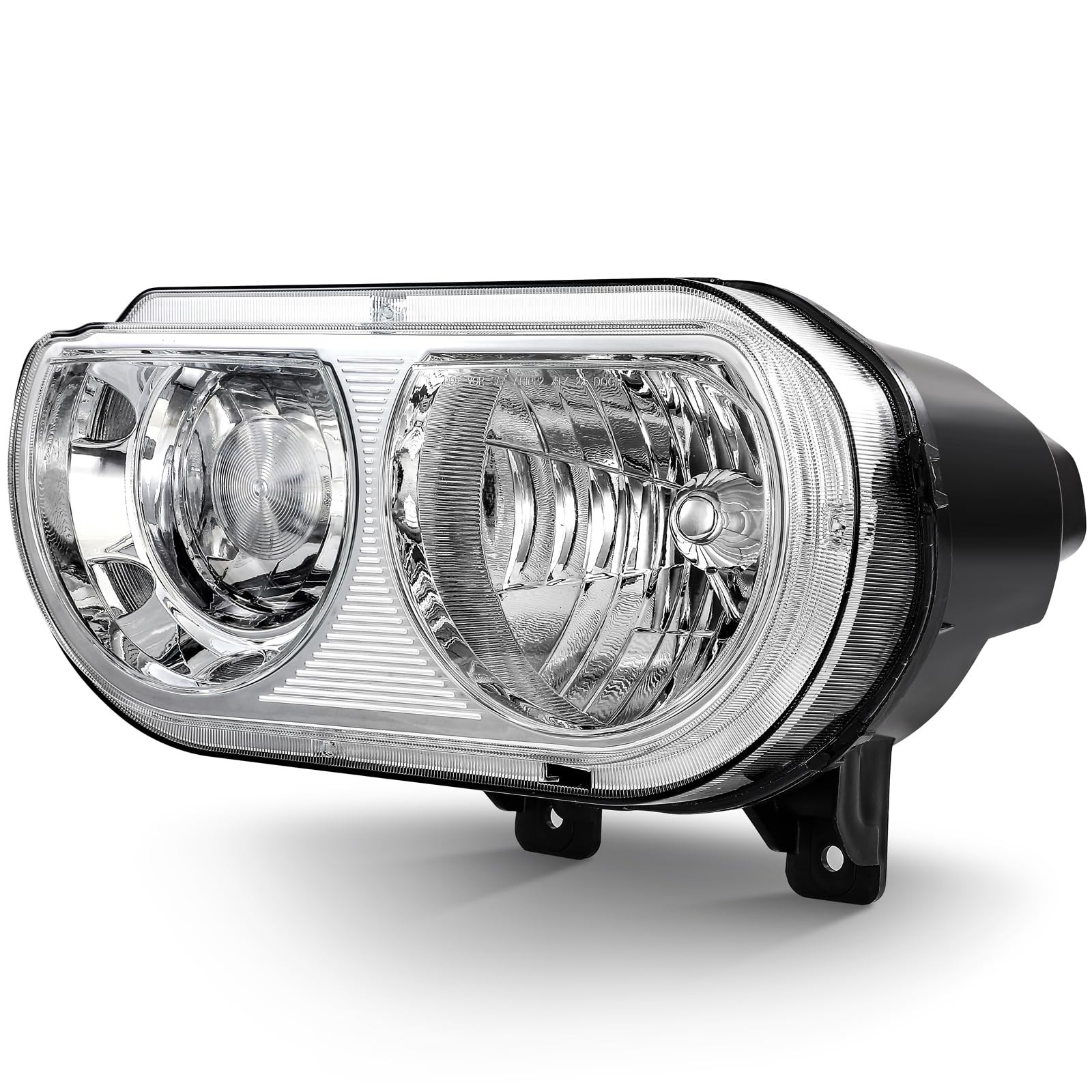 Headlight For 2008-2014 Dodge Challenger Chrome Clear Pair 5028776AA 5028777AA