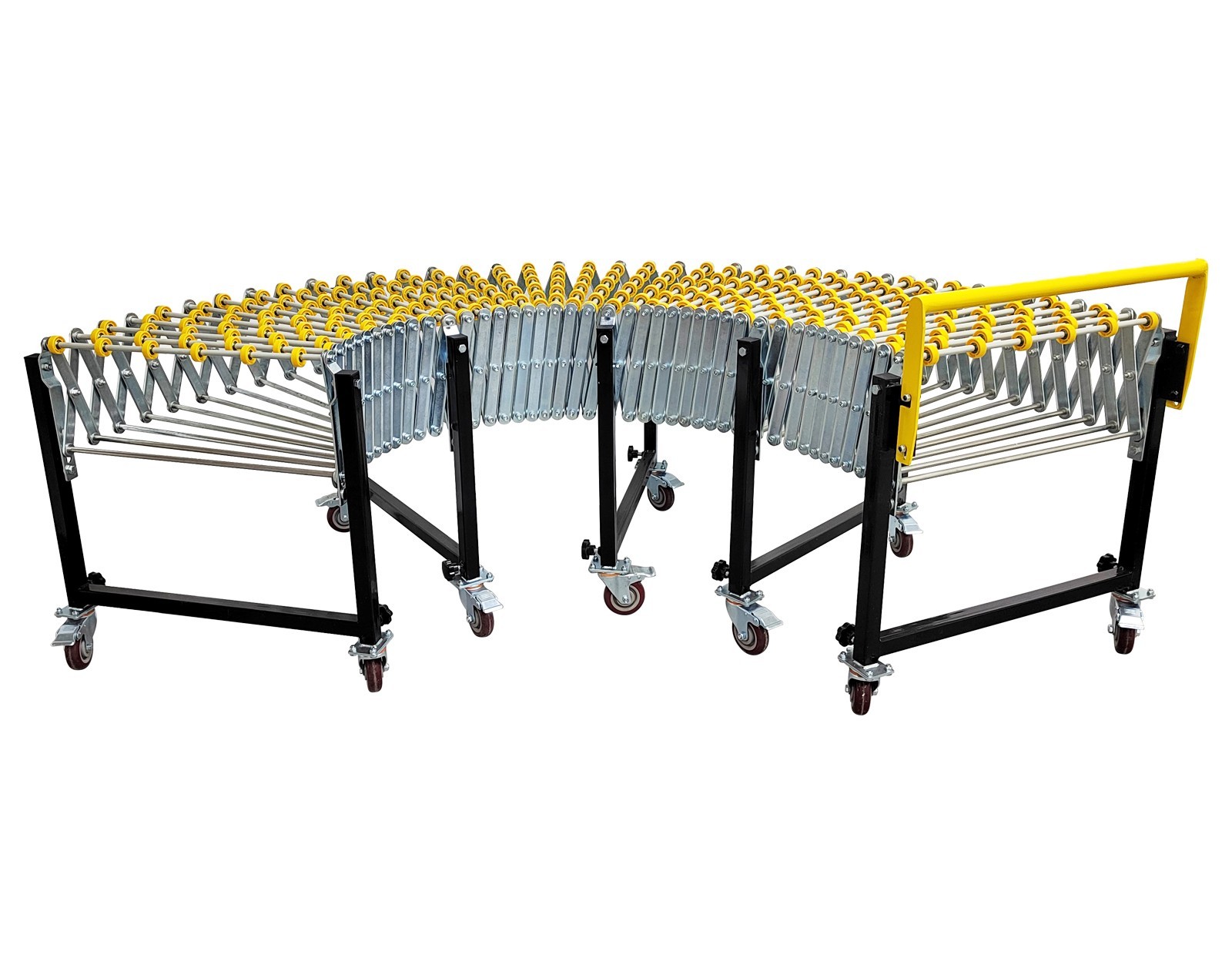 Folding Conveyor 5.1-19.66ft Length Unpowered Roller Conveyors 23.6″ Width
