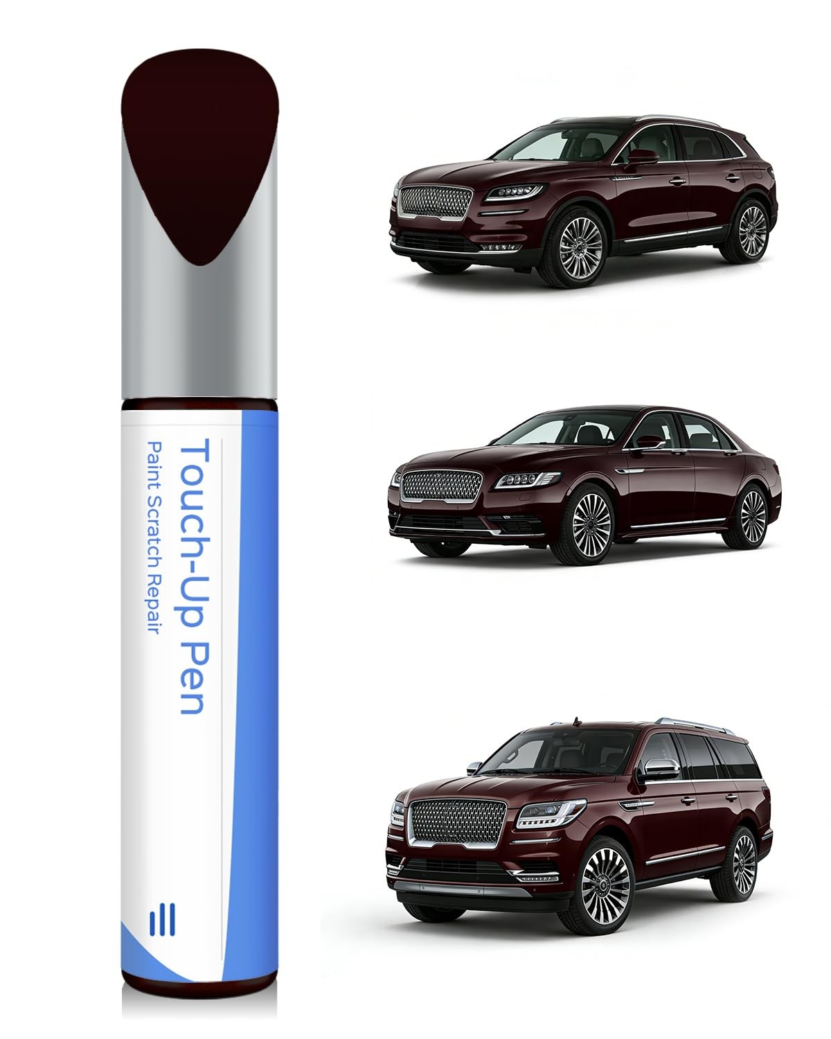 C9 Diamond Red Metallic Tinted Clearcoat Touch Up Paint Compatible Lincoln Chips