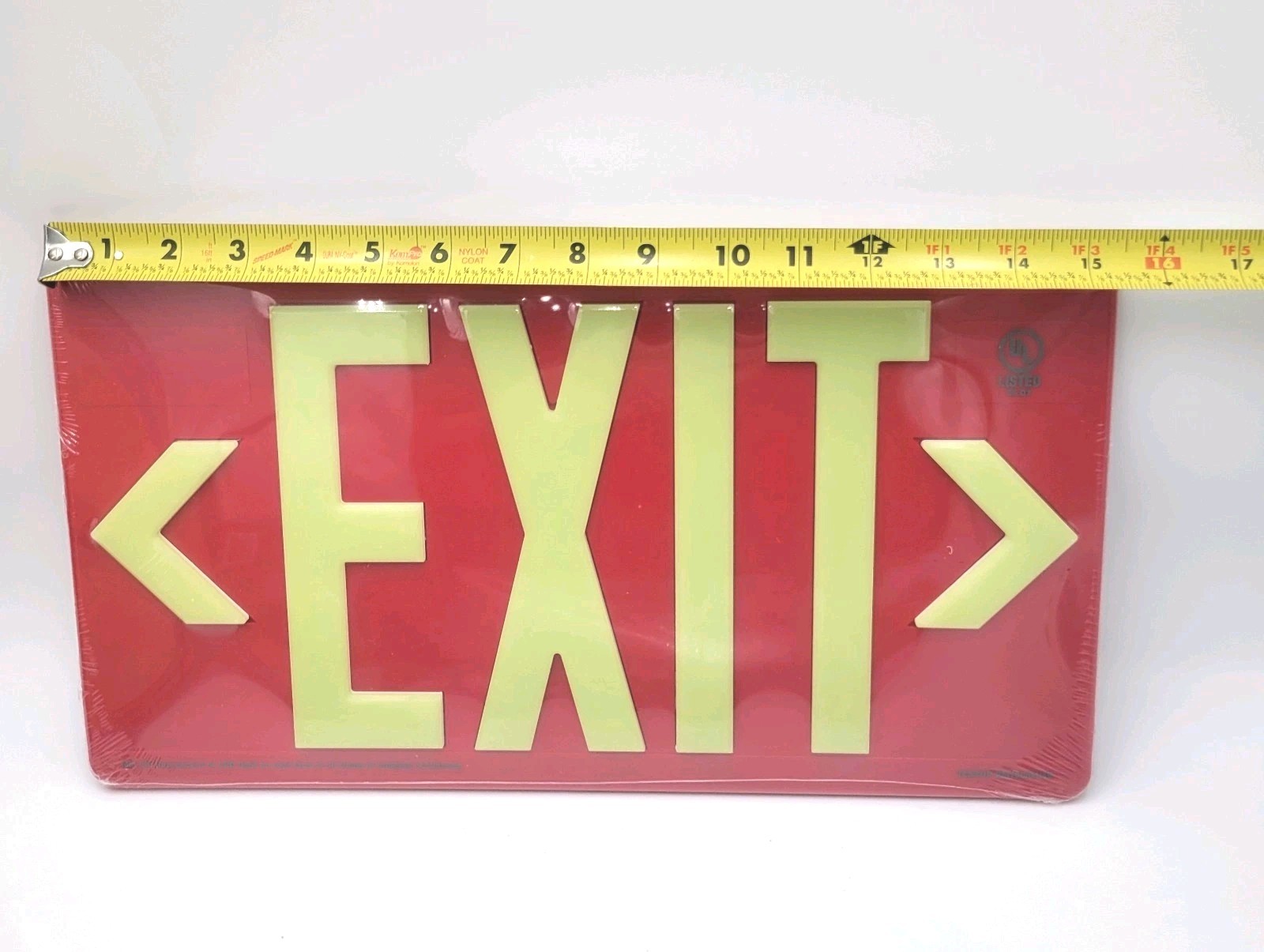 Jessup Glo Brite EXIT Sign Photoluminescent 7070-B Single Sided Directional NEW