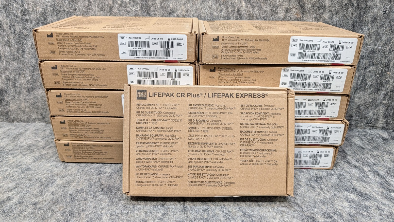 Physio-Control LIFEPAK CR Plus/EXPRESS CHARGE-PAK w/1 set electrodes – 06/2026
