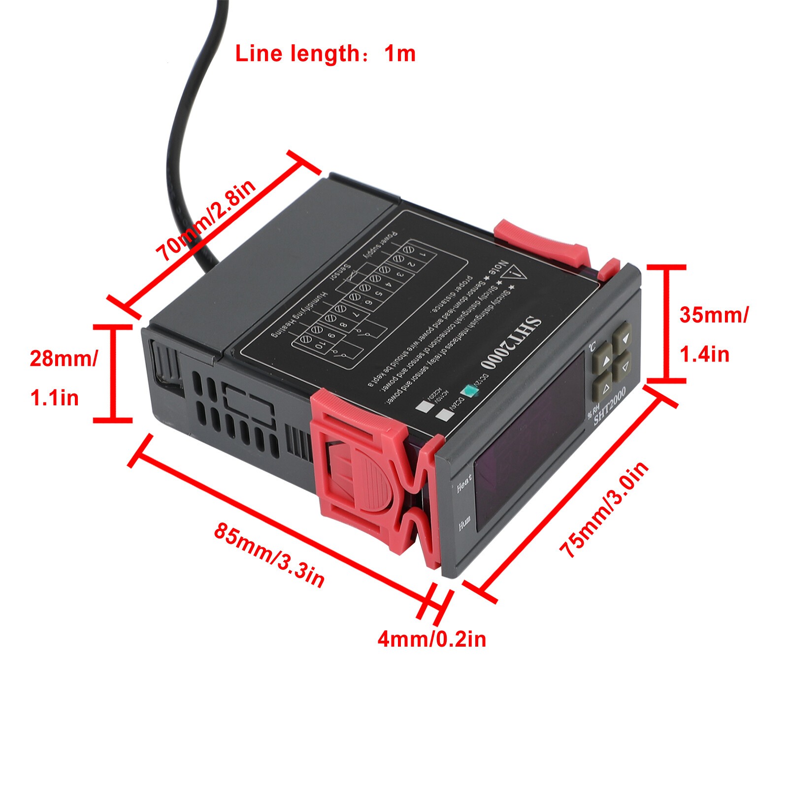 SHT2000 10A Temperature & Humidity Controller Hygrometer Thermostat Sensor UE