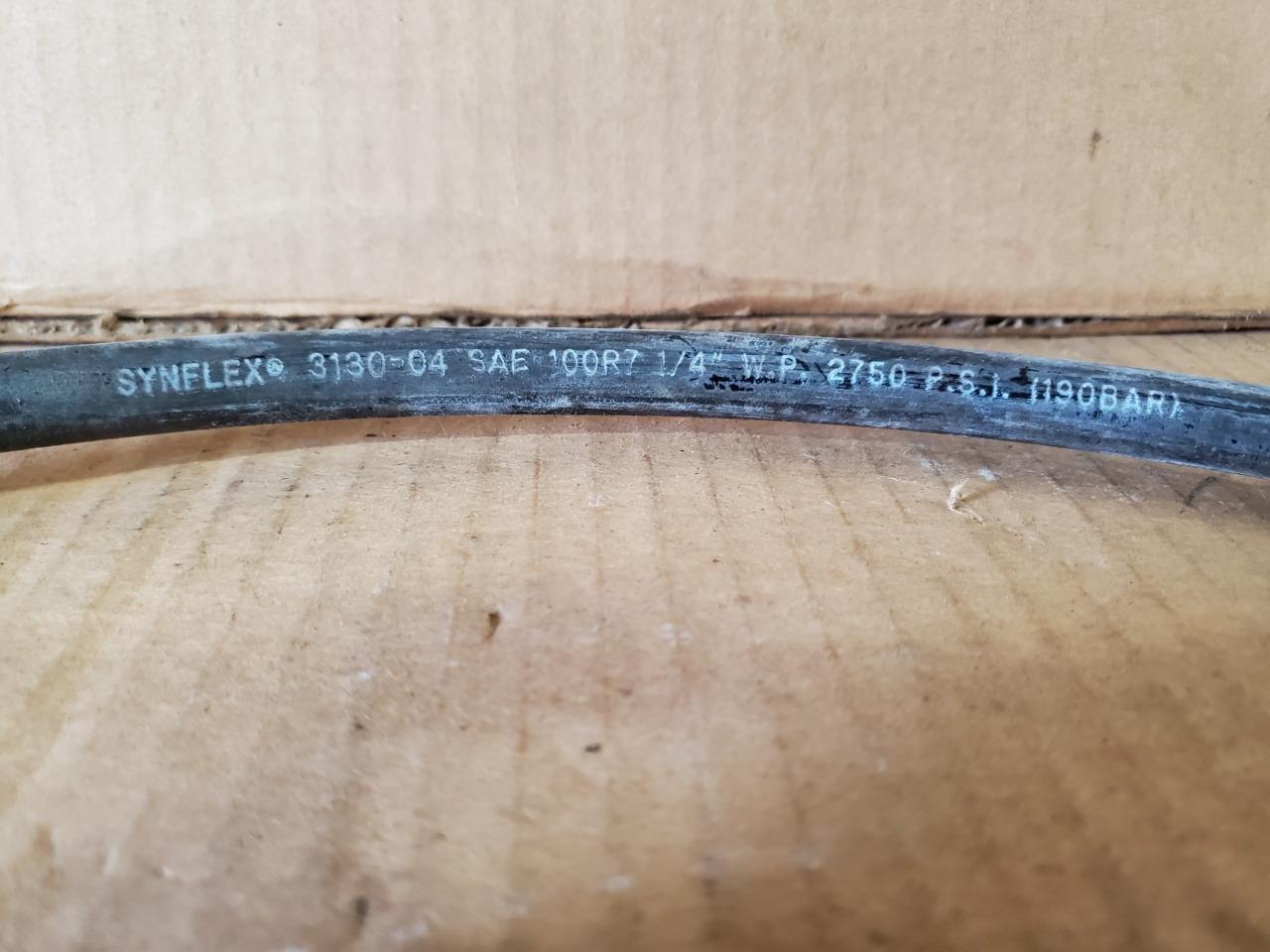 *5 pack* NOS 1/4″ x 56″ Hydraulic Hose 1/4″ Male NPT 2750 PSI Synflex *Lot of 5*