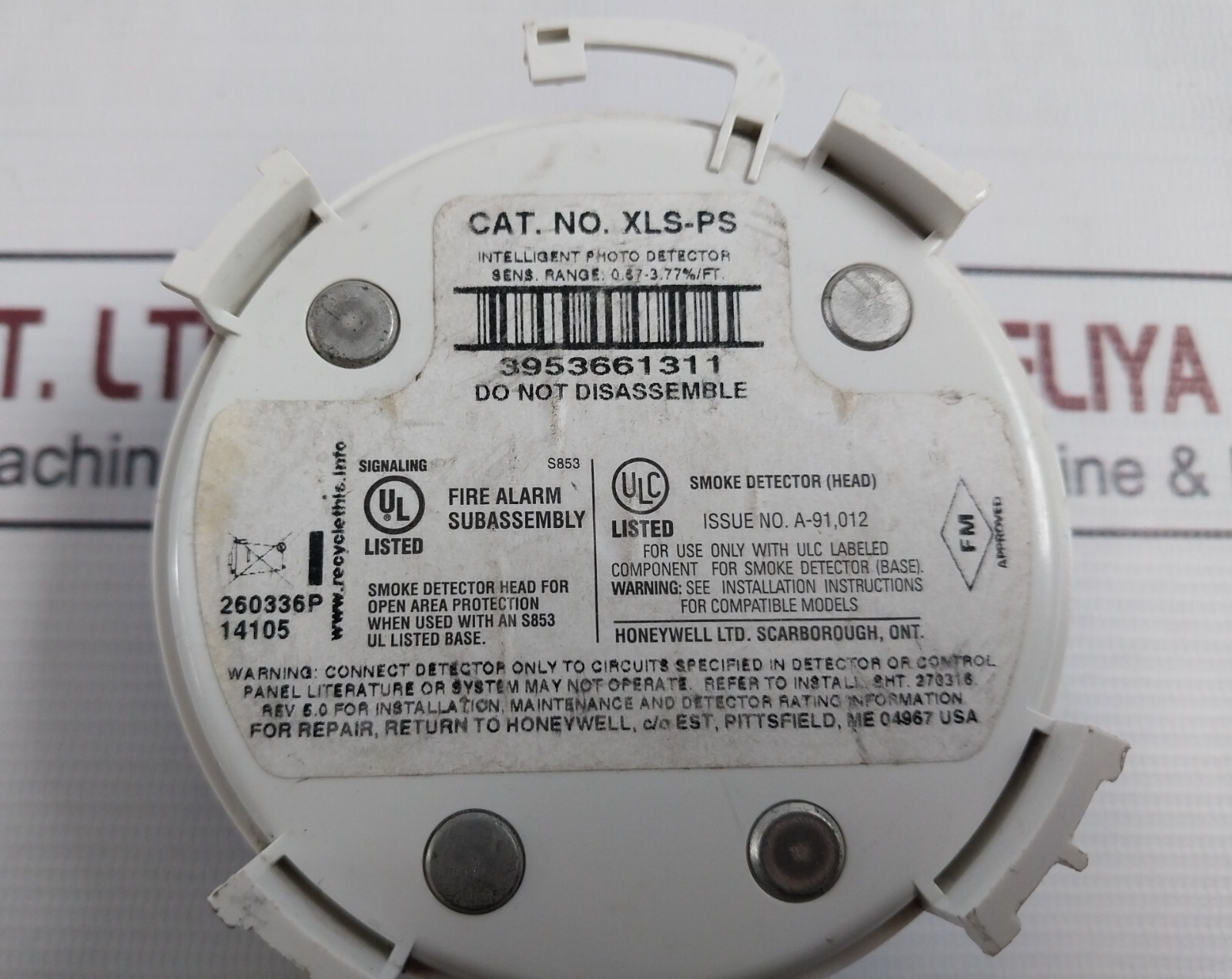 HONEYWELL XLS-PS Photoelectric Smoke Detector 260336P 0.67-3.77%
