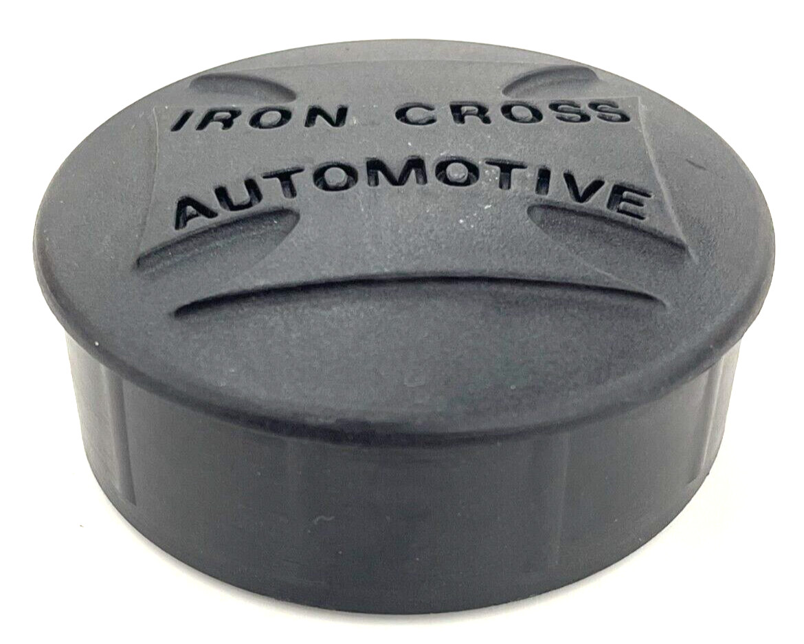 IRON CROSS TUBE STEP END CAP 3″ DIAMETER MATTE BLACK PLASTIC **LOT OF 2**