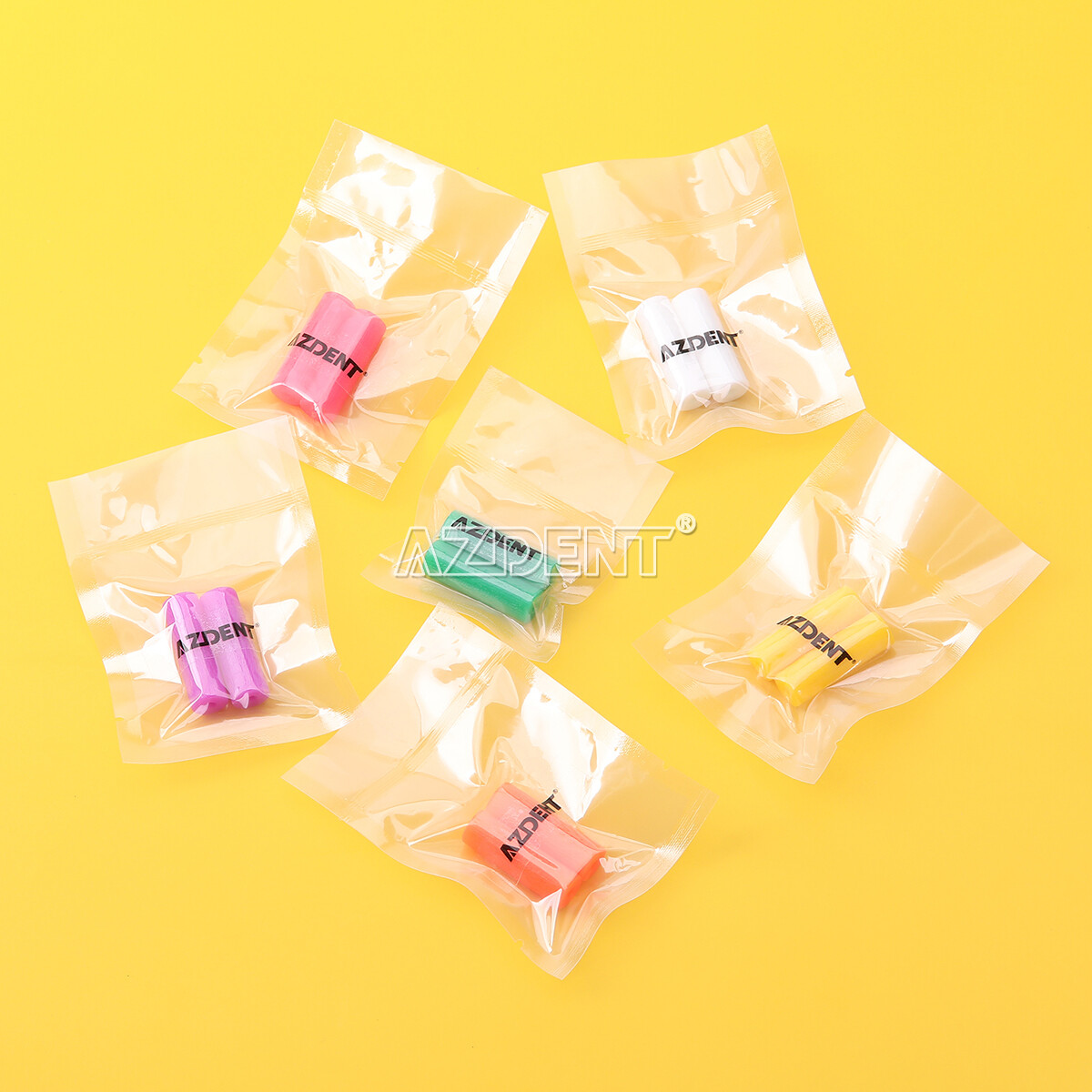 Dental Orthodontic Brackets Braces Aligner Trays Chewies Green/Mixed Colors