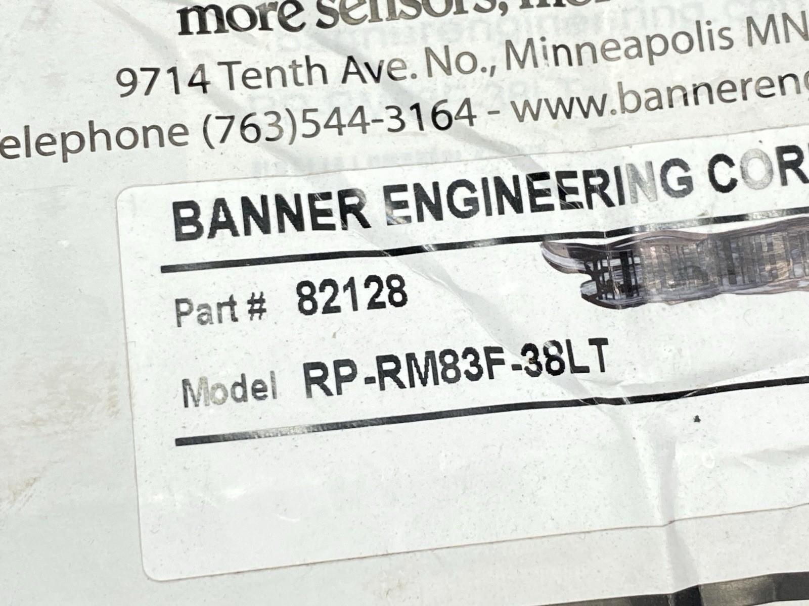 Banner RP-RM83F-38LT Heavy-Duty Metal Emergency Stop Rope Pull 82128
