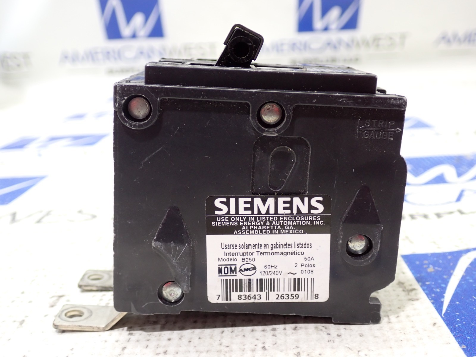 Siemens B250 50 Amp 2 Pole 120/240V BL Bolt on Circuit Breaker tested