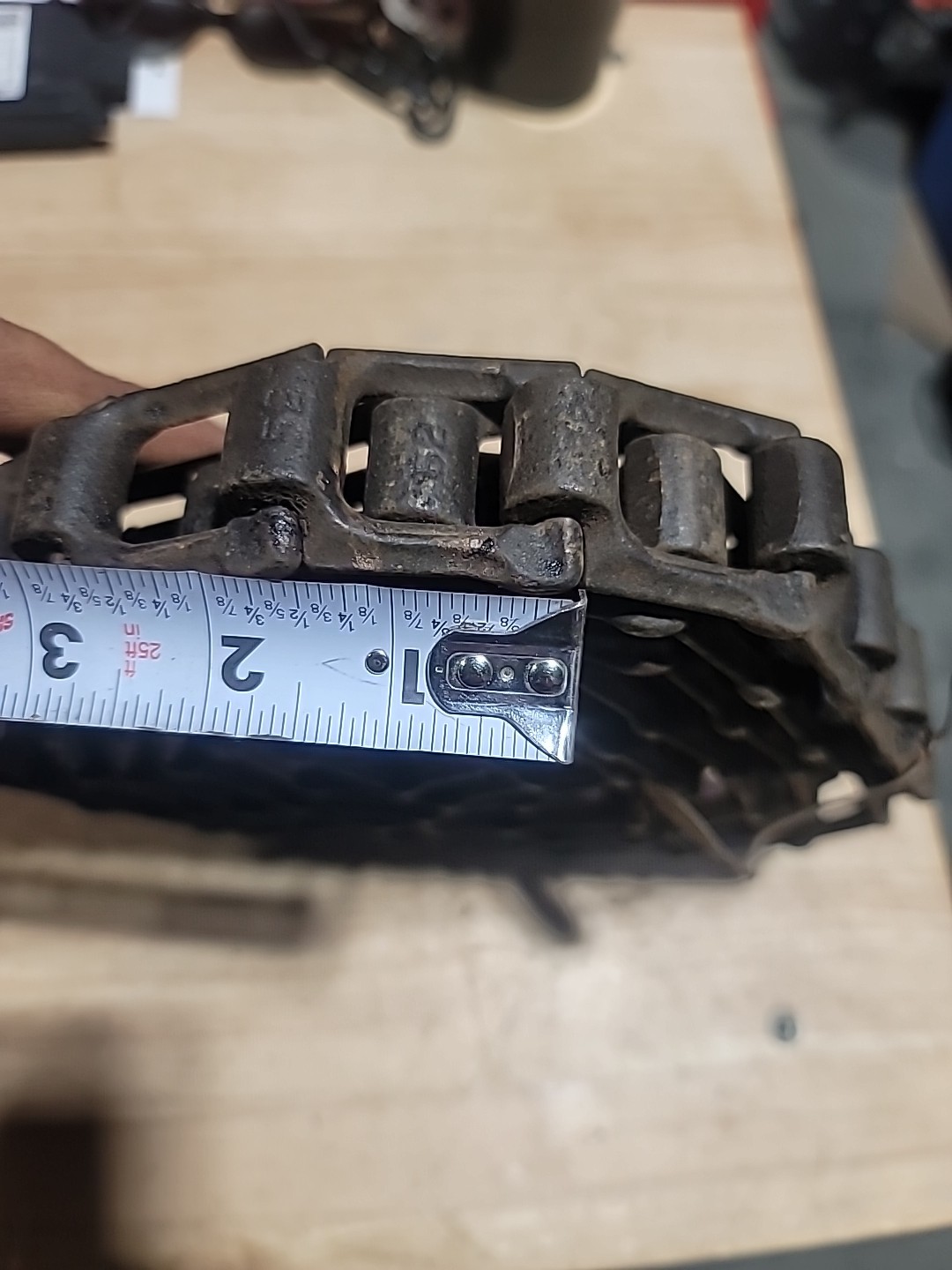 No 52 Detachable Cast Iron Chain 10′ Flat Link Vtg Farm Implement Cm52 IHC Tag