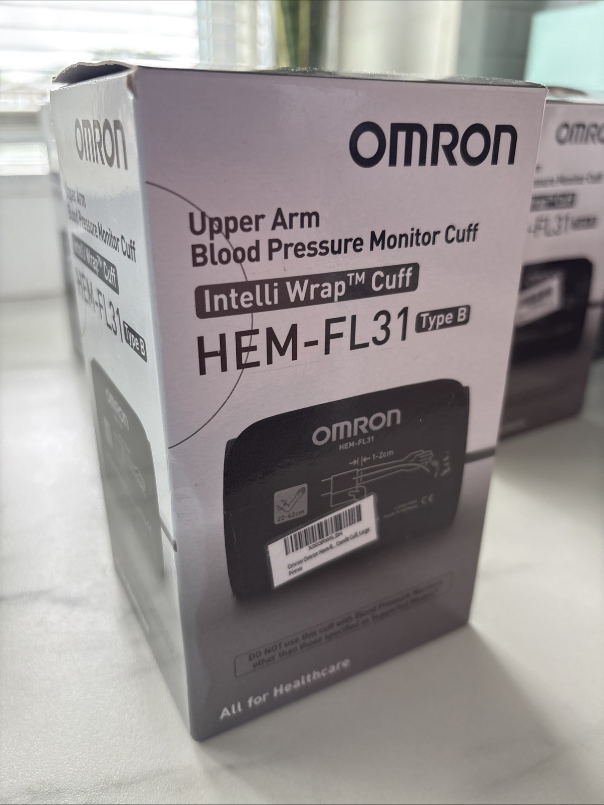 Omron HEM-FL31 Type B Upper Arm Blood Pressure Cuff 22-42cm NEW CUFF ONLY