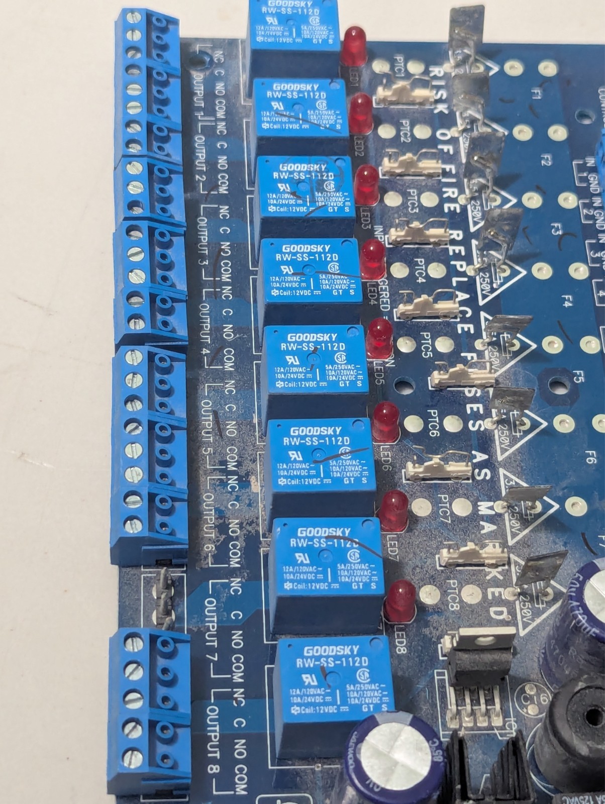 Altronix ACM8CB Access Control Power Supply Controller Board W/ 8 PTC Outputs
