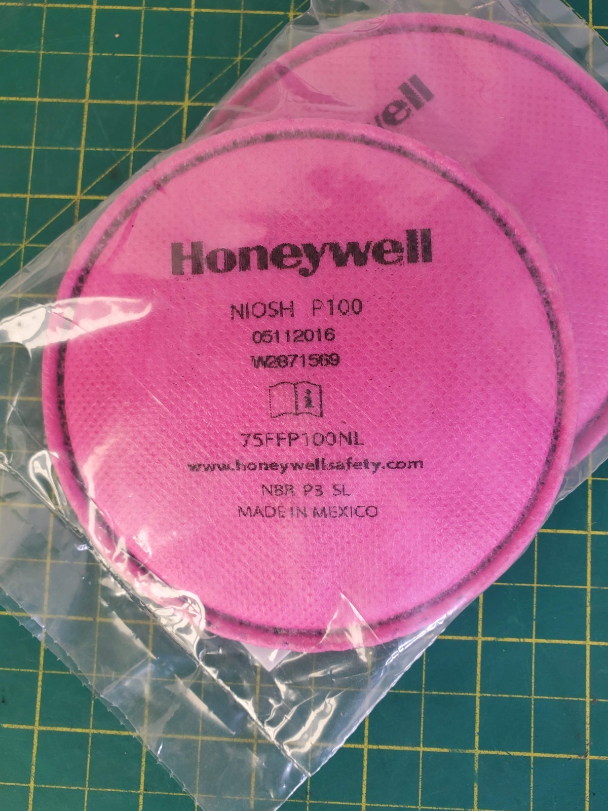 Honeywell P100 Particultate Filter 75FFP100NL Case of 50 Pairs