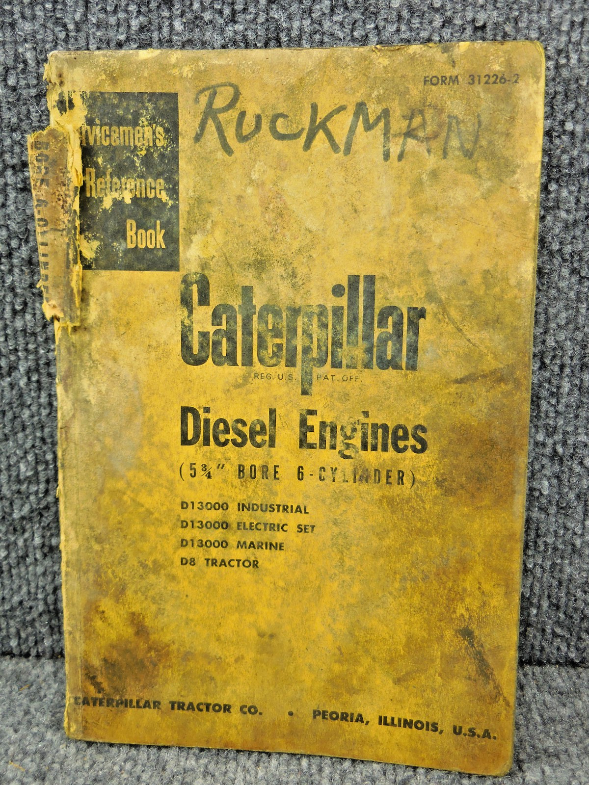 OEM Factory CAT Caterpillar 5 3/4″ Bore Diesel Engine Service Manual D8 D13000