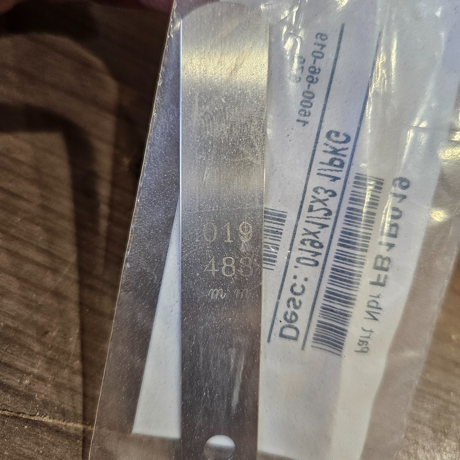 Snap-On 0.019″ (0.483 mm) Flat 3″ Feeler Gauge Blade FB1B019