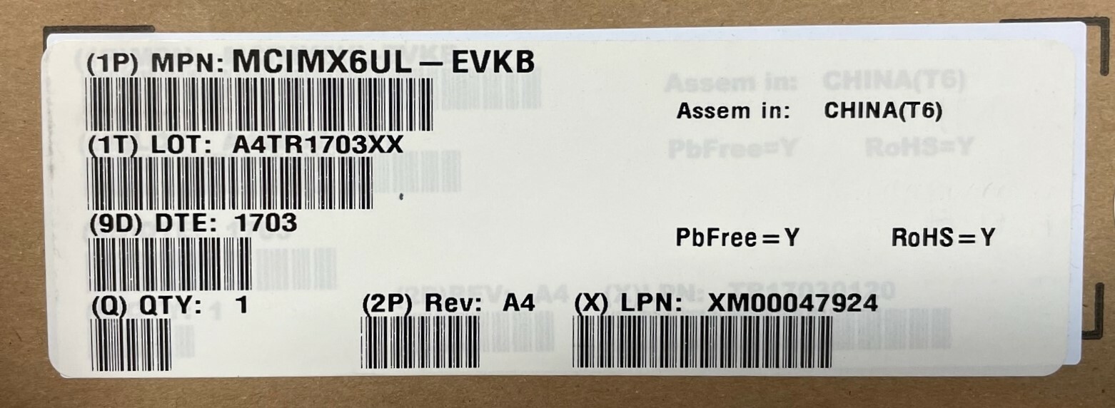 NXP FREESCALE MCIMX6UL-EVKB IMX6 ULTRALITE ARM EVALULATION KIT – NEW