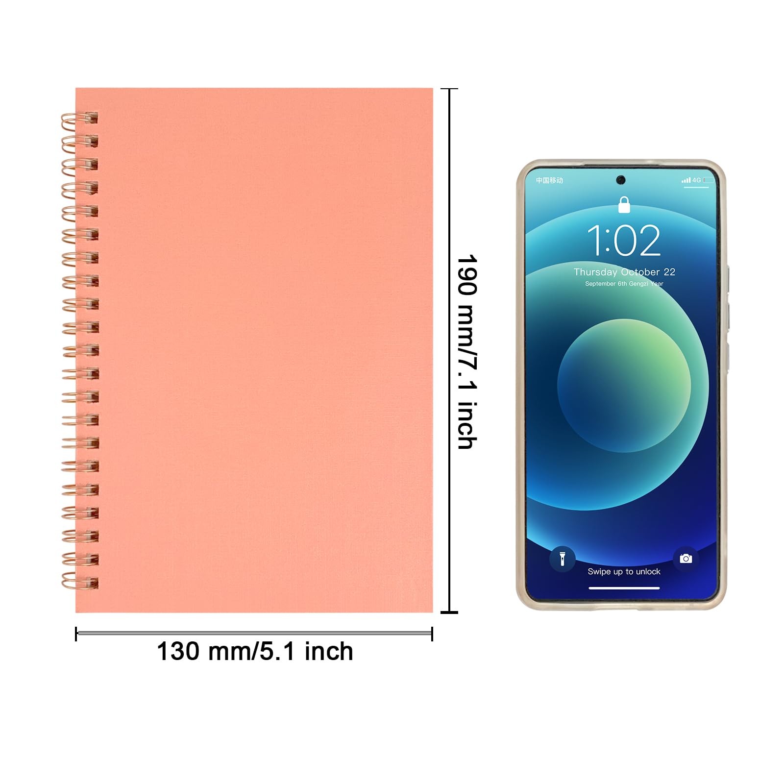 DSTELIN Sketch Coil Notebooks, 2-Pack (Pink & Green), 7.5 x 5.1 Pink & Green