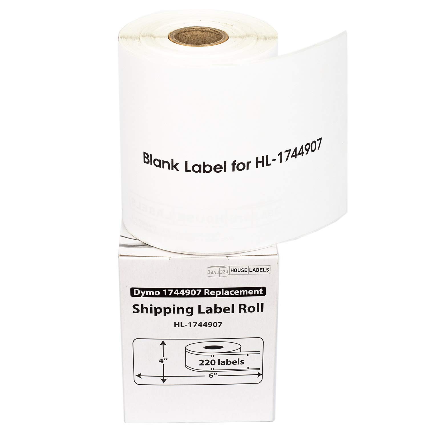 Houselabels HL-1744907 4 x 6 Inches Dymo-Compatible 1744907 4 X 6 Inch, White