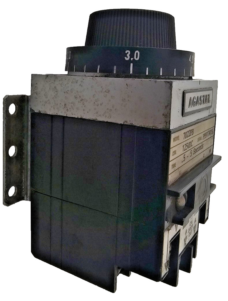 Agastat 7022PB Timing Relay 0.5-5 Seconds 125VDC DPDT 10A -30°C to 75°C