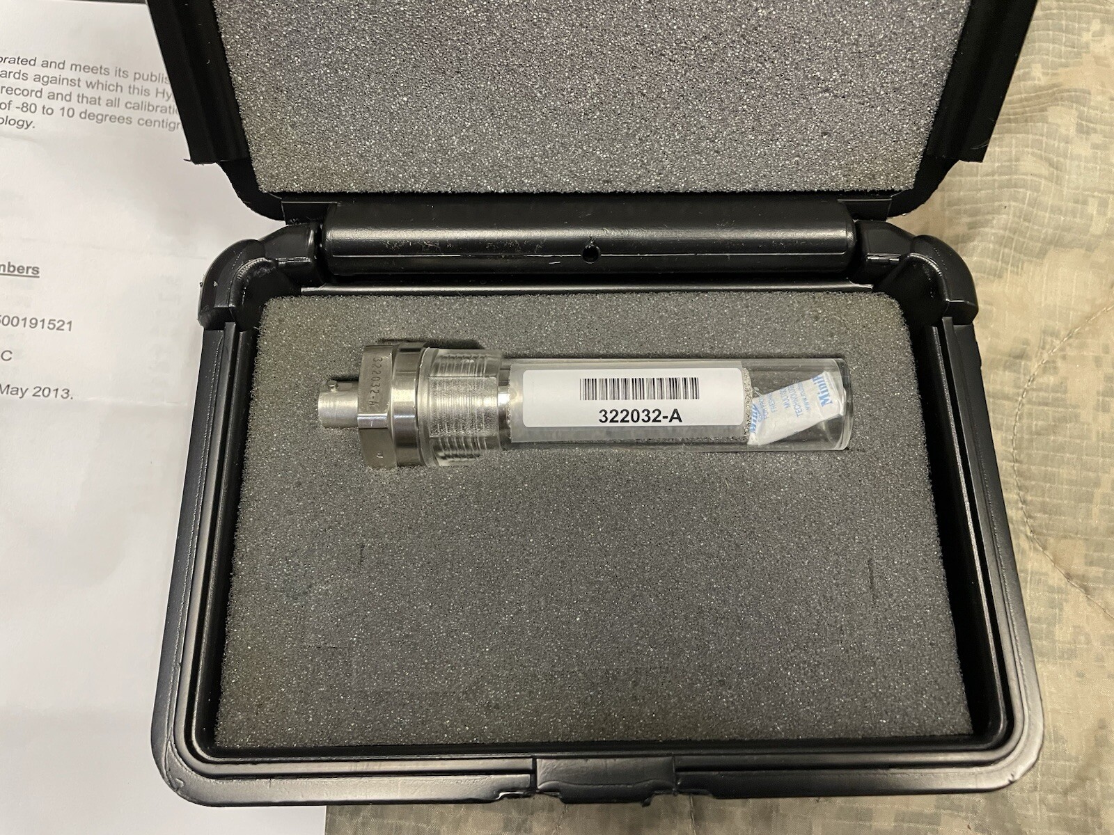 GE Panametrics M2LR Moisture Probe in Factory Case Never Used Calibration 2015