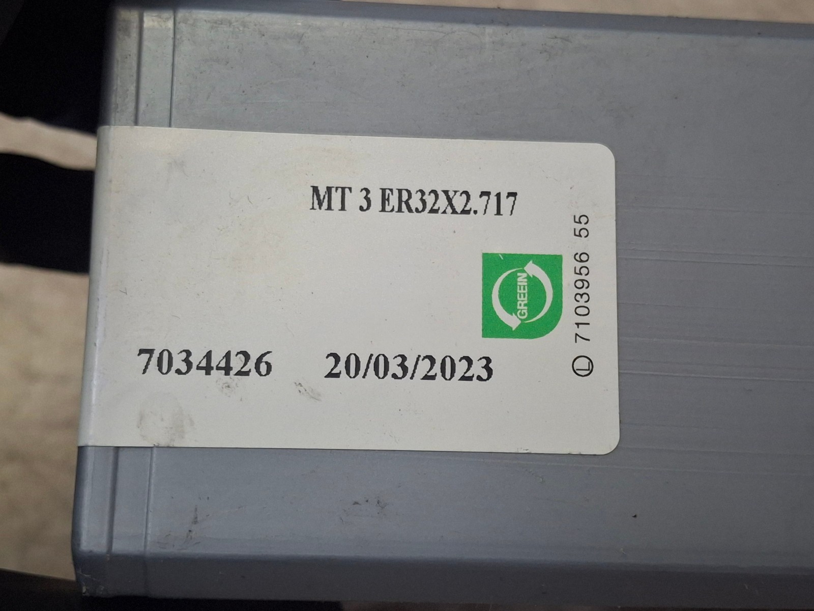 Iscar 4501813 ER32 Collet Chuck Holder MT 3 ER32X2.717 Made in Israel