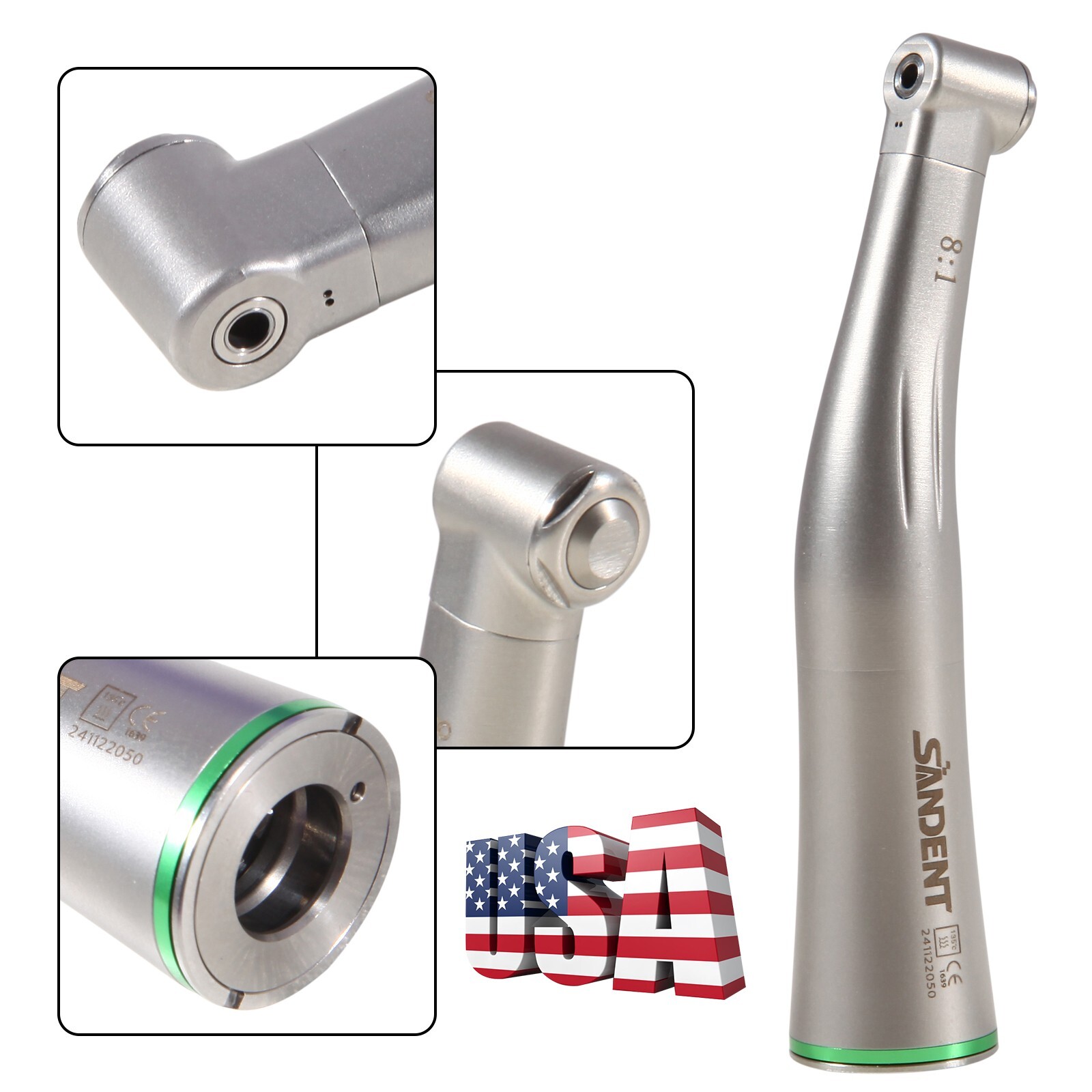 Dental 8:1 Push Button ENDO Contra Angle Attachment