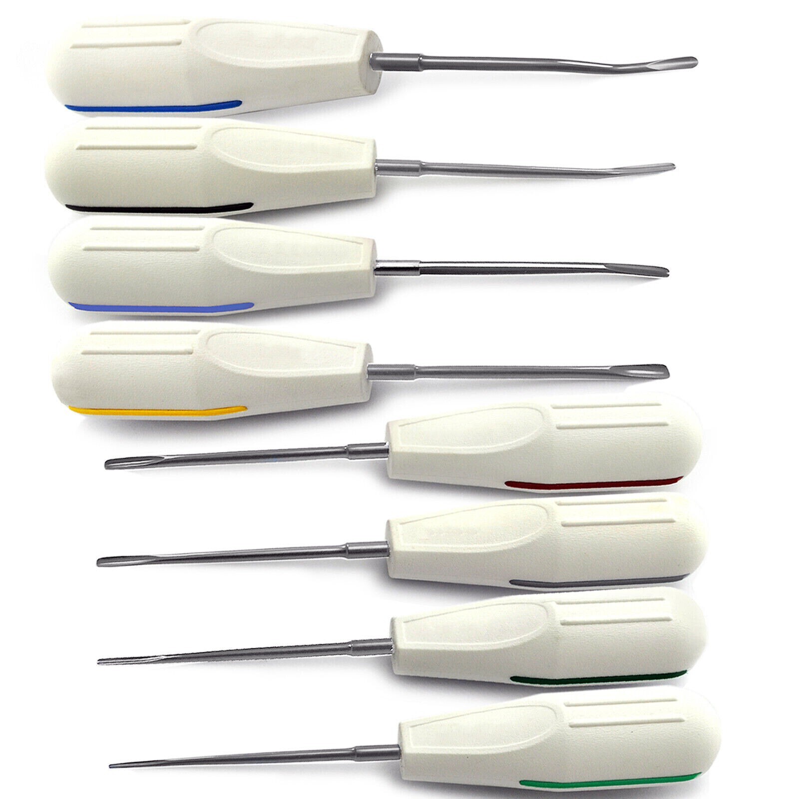Set Of 8 Luxating Root Elevators Oral Surgery Tooth Extracting Extraction Dental