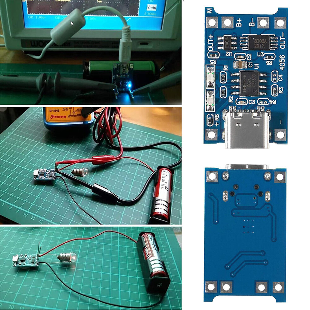 20PCS Type-C USB 5V 1A 18650 TP4056 Lithium Battery Charging Board Charger