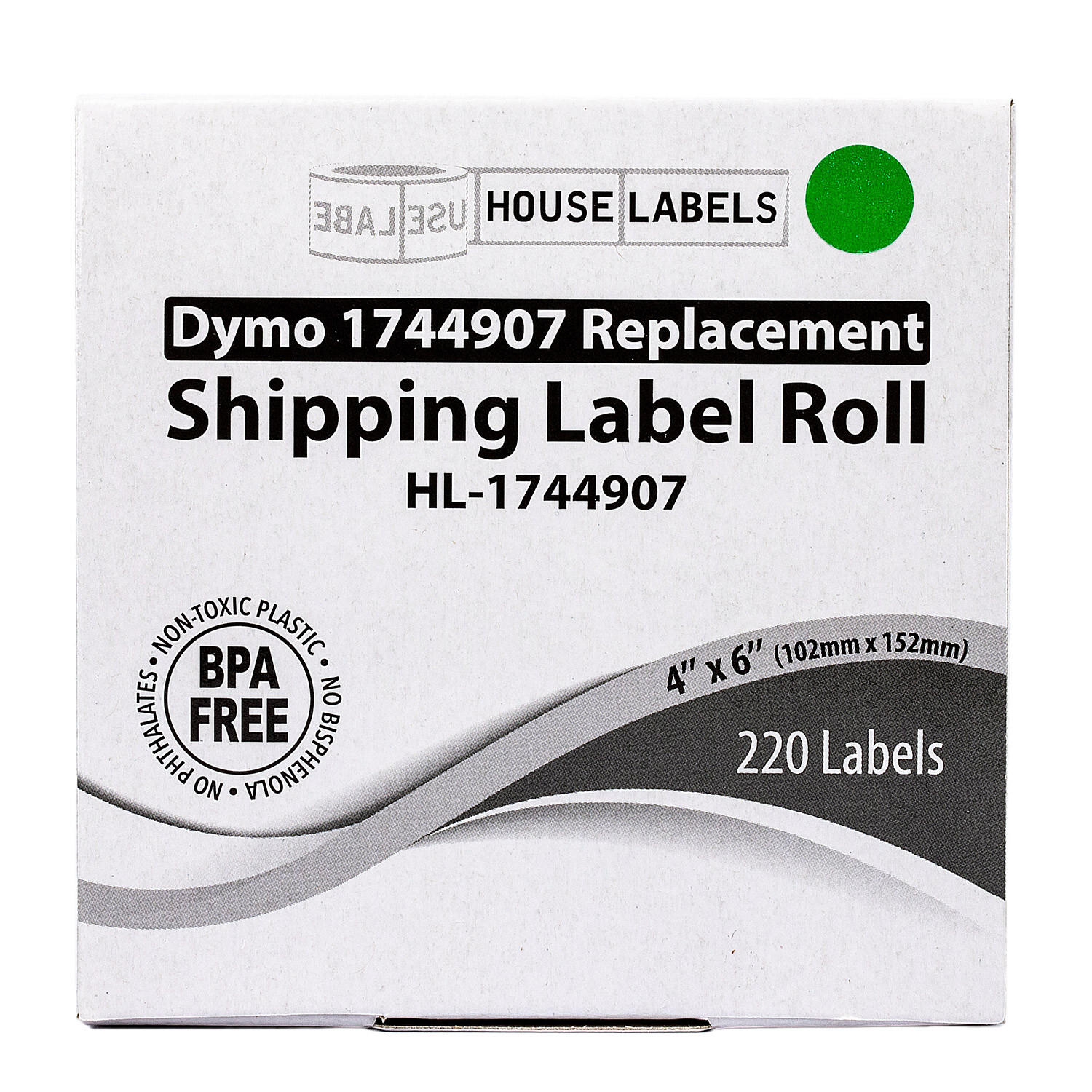 DYMO LW 1744907 GREEN 4XL 4×6 4″x6″ – (15) Rolls All-Purpose Labels – FREE SHIP