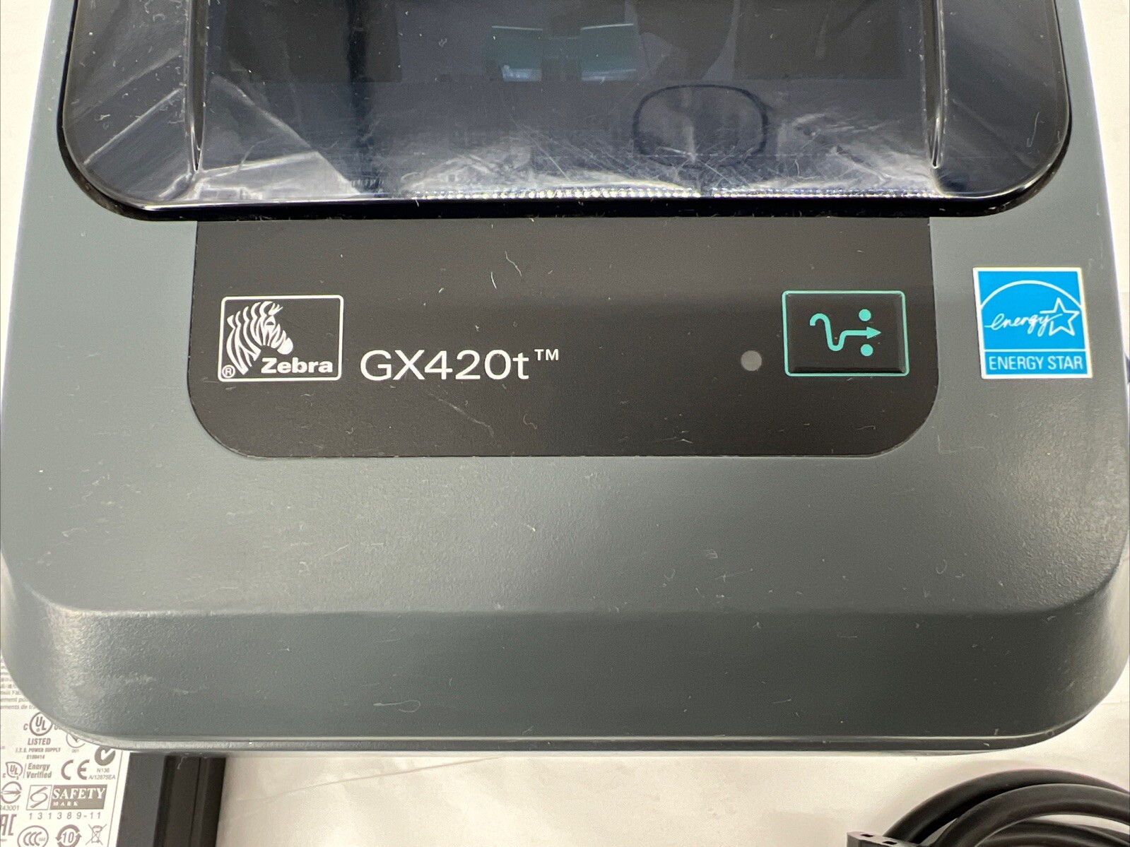 Zebra GX420t 200 DPI Thermal Shipping Label Printer w/ Power Supply (Tested)