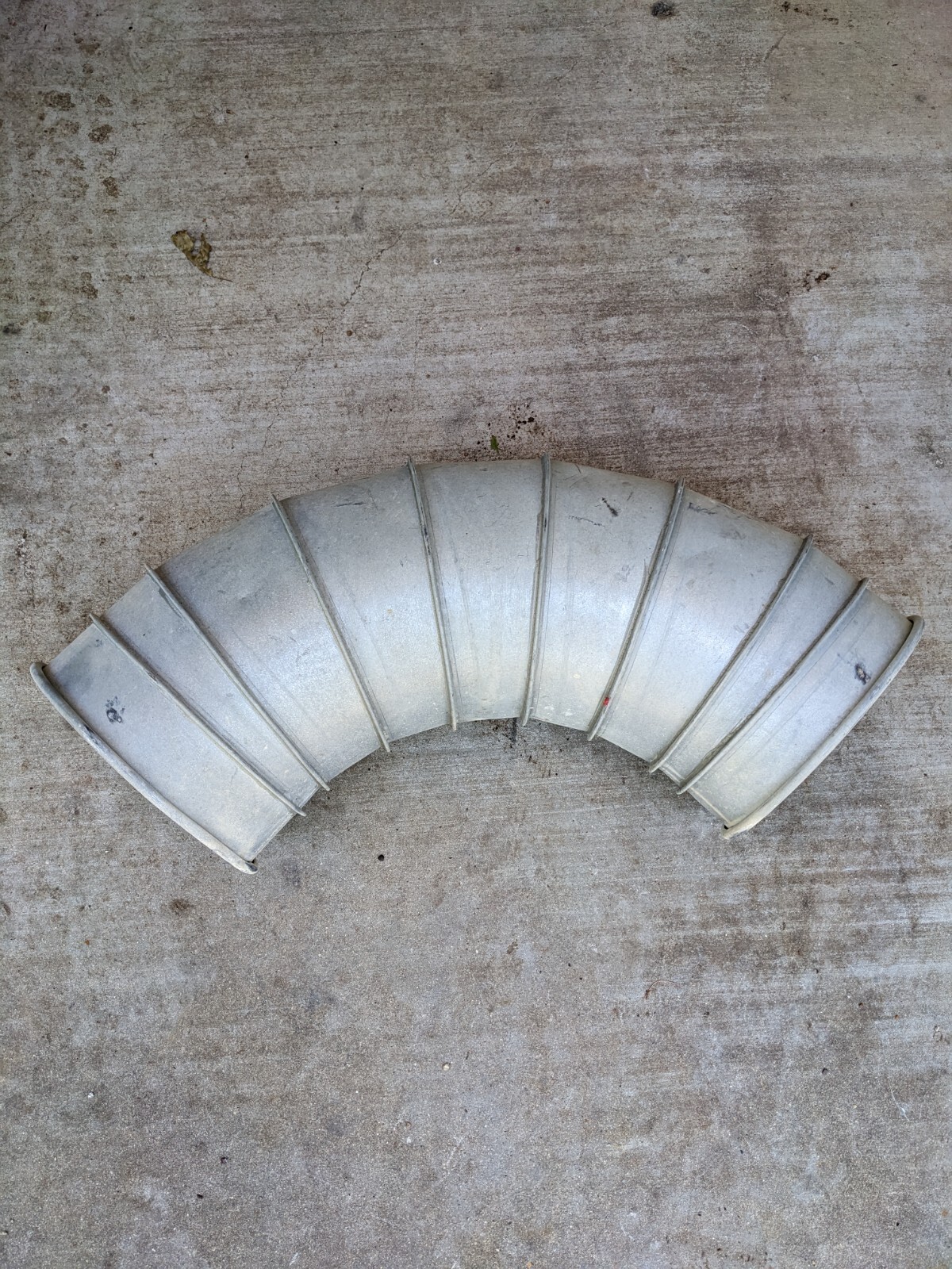 Nordfab 8040400002 Round 45 Degree Elbow, 8 In Duct Dia, Galvanized Steel, 22ga